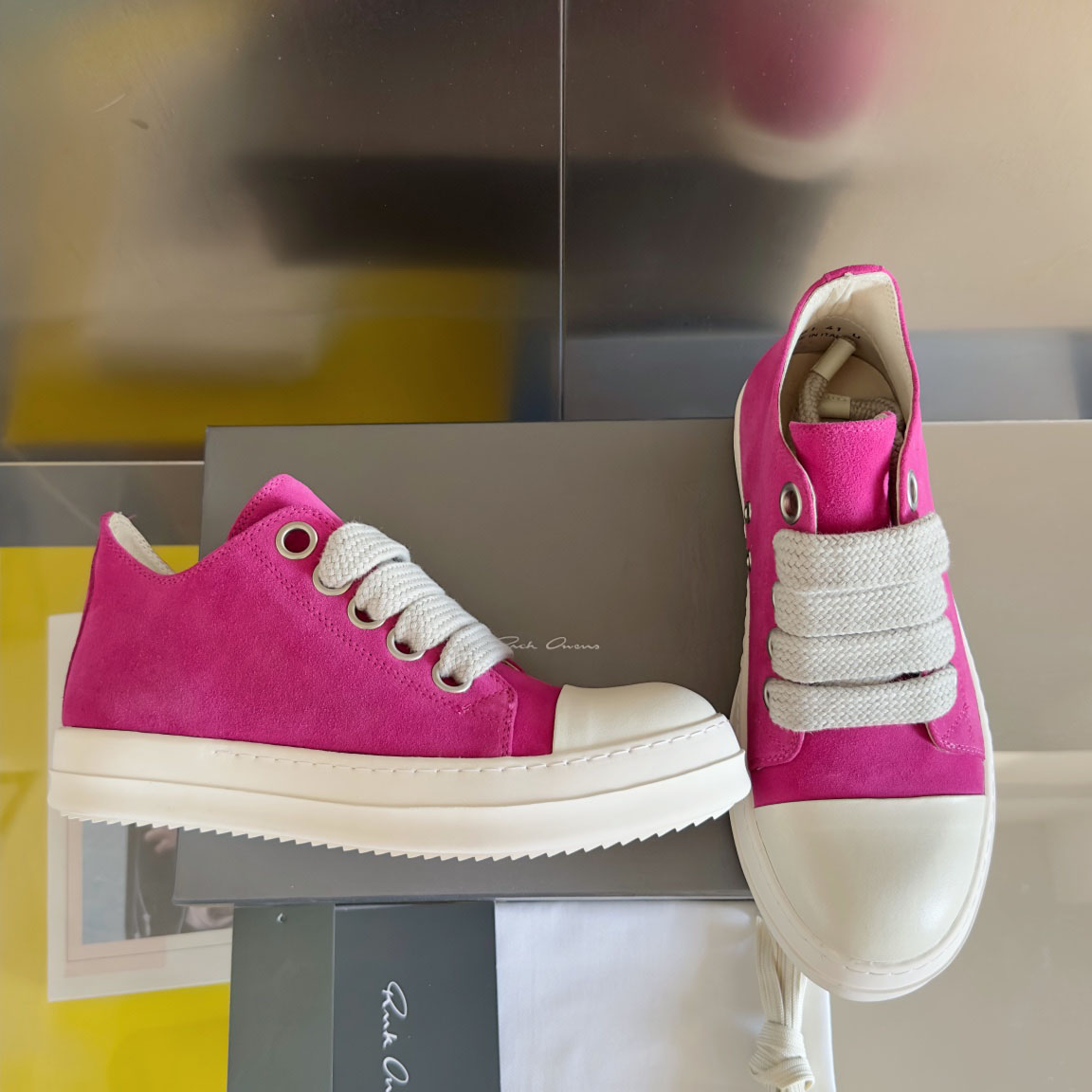 Rick Owens Laces Low-top  Sneakers - DesignerGu