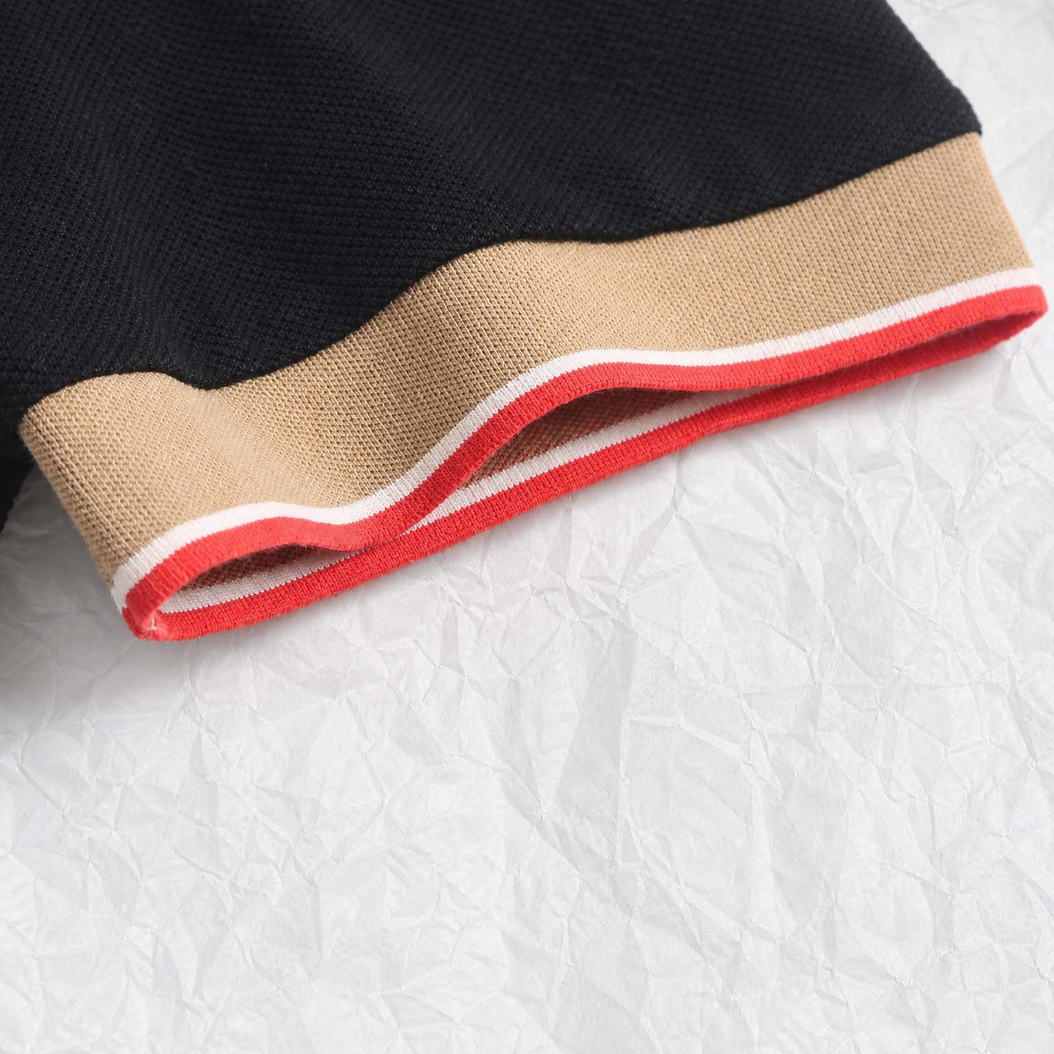 Burberry Logo Collar Cotton Polo Shirt - DesignerGu