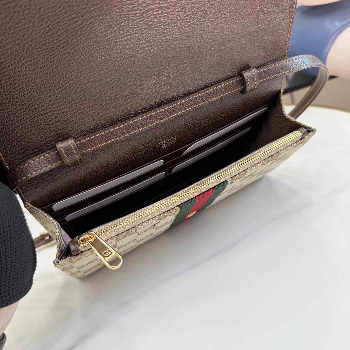Gucci Horsebit Web Wallet With Strap - DesignerGu