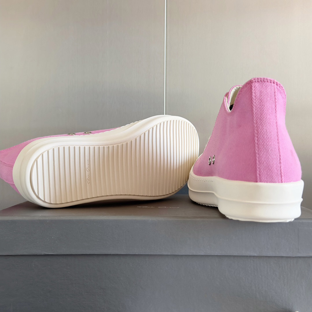 Rick Owens Drkshdw Pink Low Sneakers - DesignerGu
