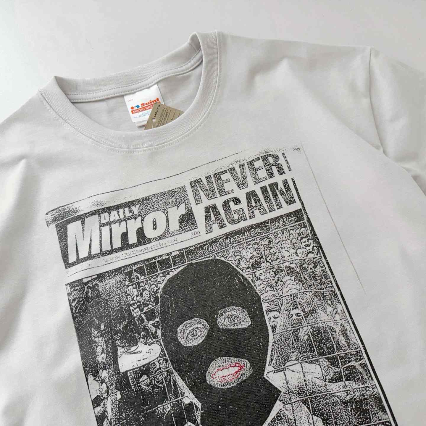 Saint Michael   'Mask' SS T-Shirt In White - DesignerGu