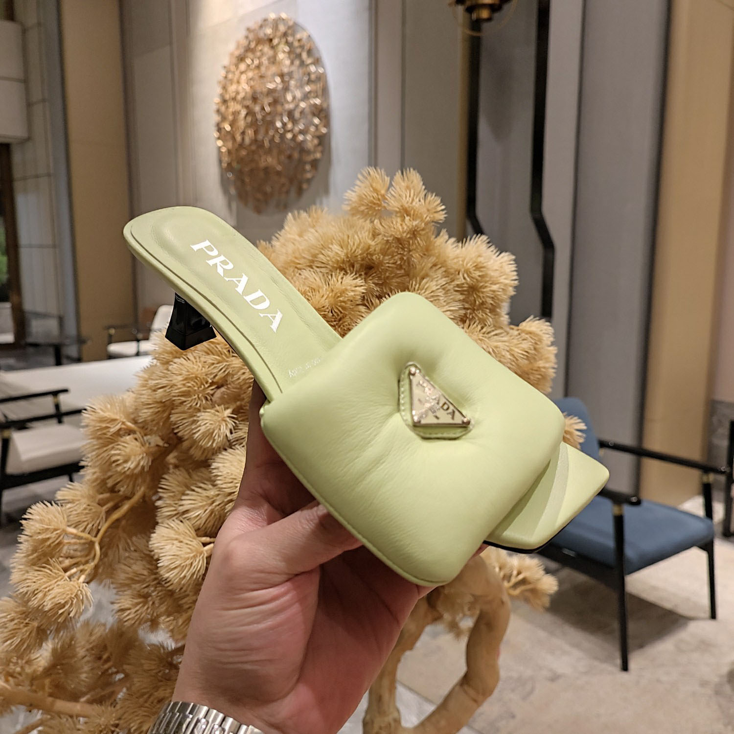 Prada Soft Padded Nappa Sandals - DesignerGu