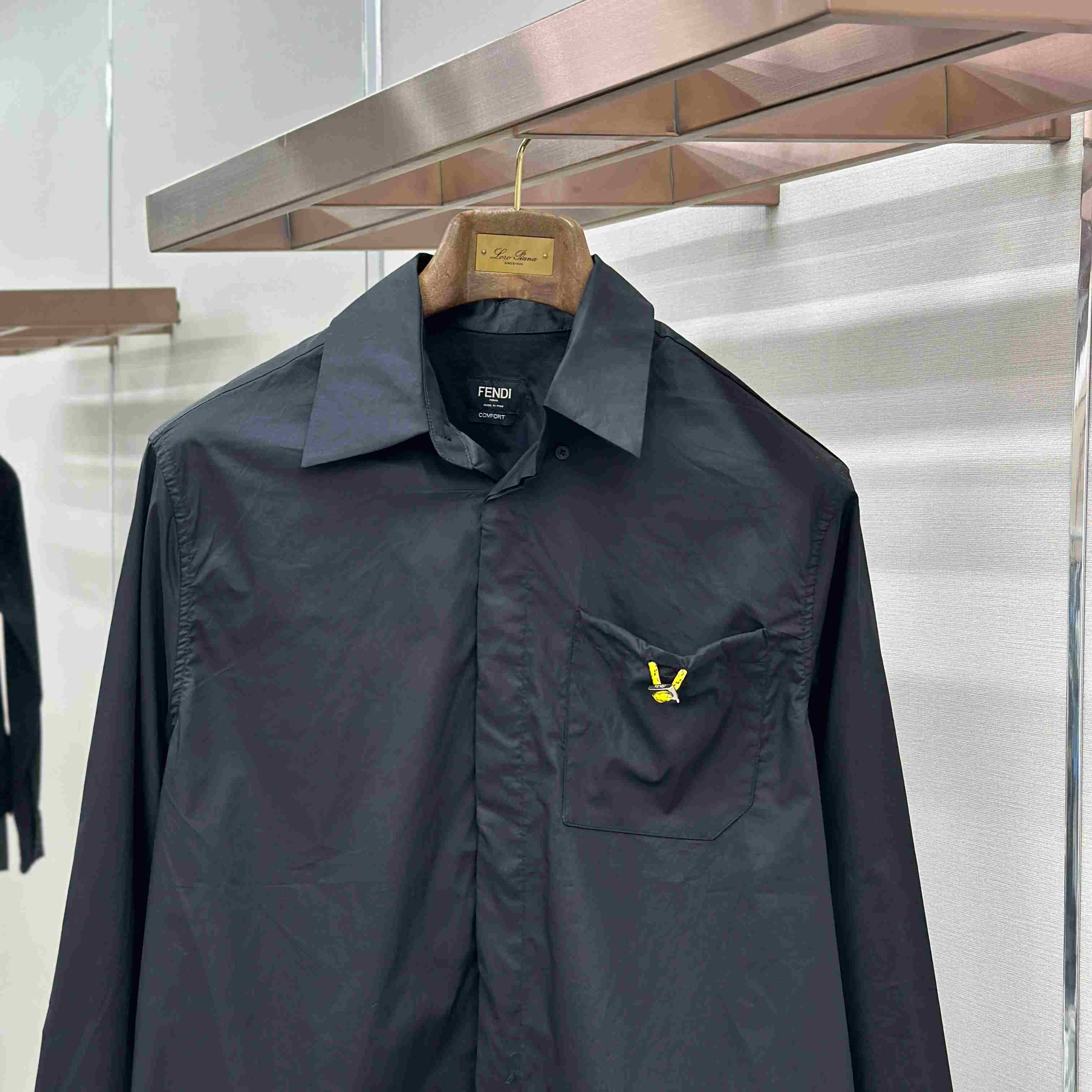 Fendi Black Poplin Shirt - DesignerGu