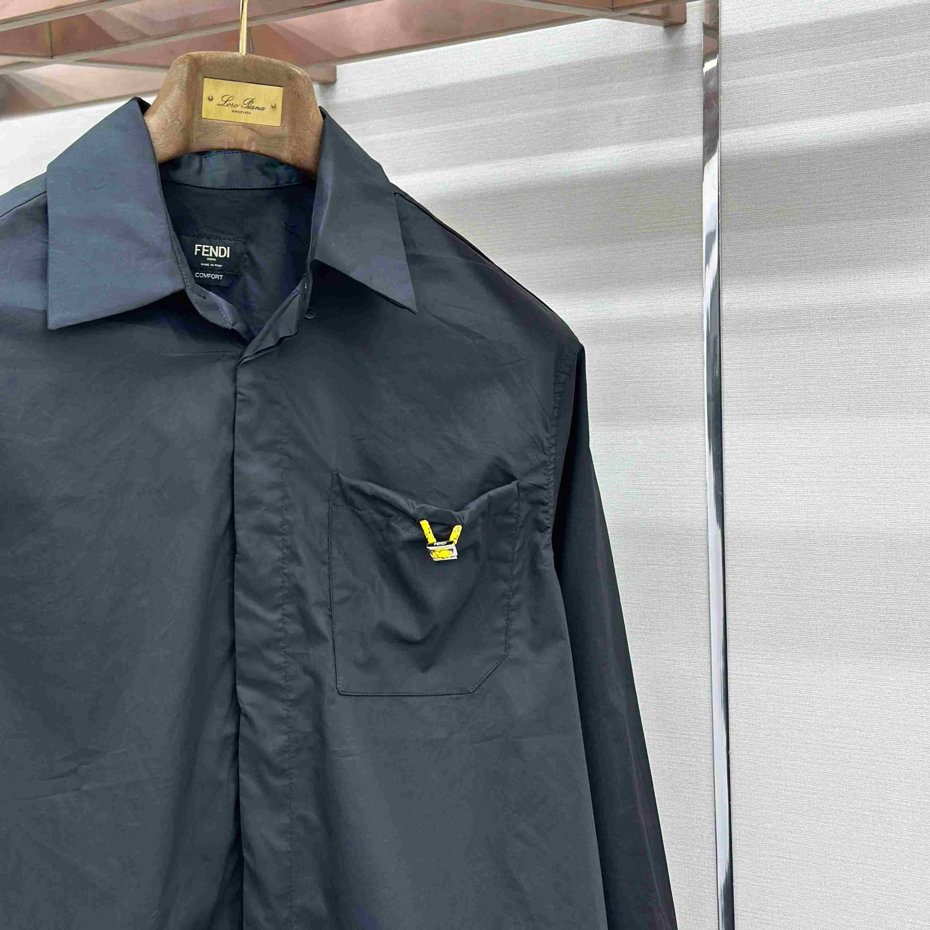 Fendi Black Poplin Shirt - DesignerGu