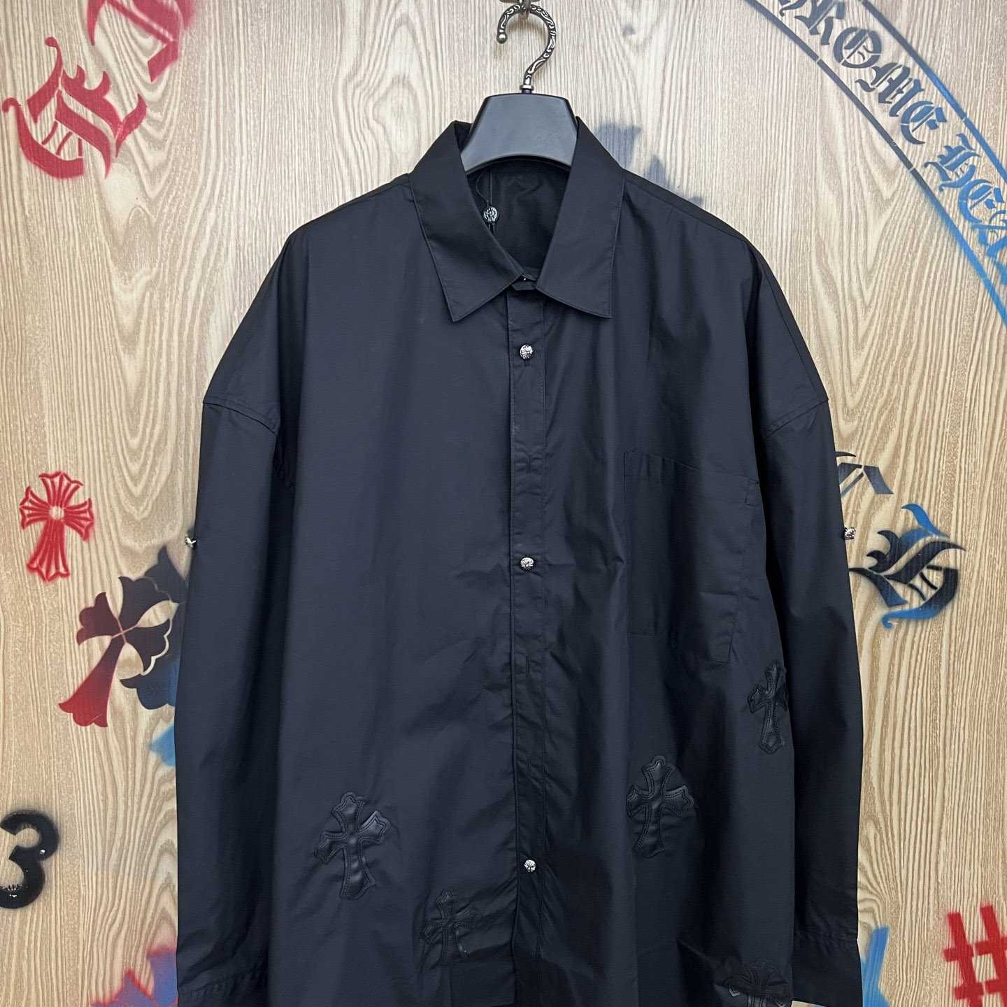 Chrome Hearts  Oversized Cross Patch Shirt - DesignerGu