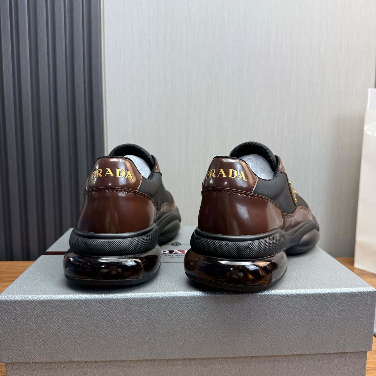Prada Leather Sneakers - DesignerGu