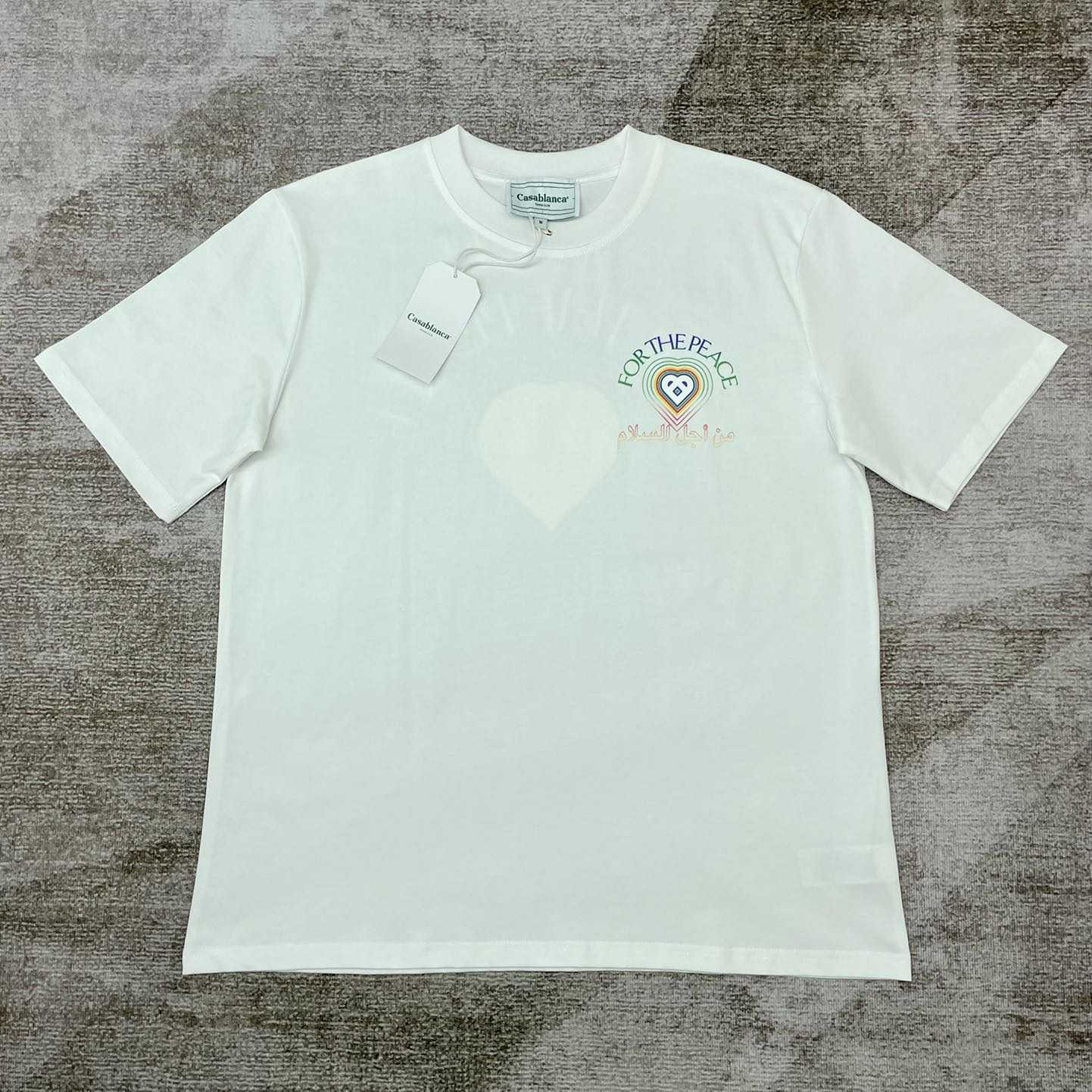 Casablanca For The Peace Gradient Printed T-Shirt 'White' CA5073 - DesignerGu