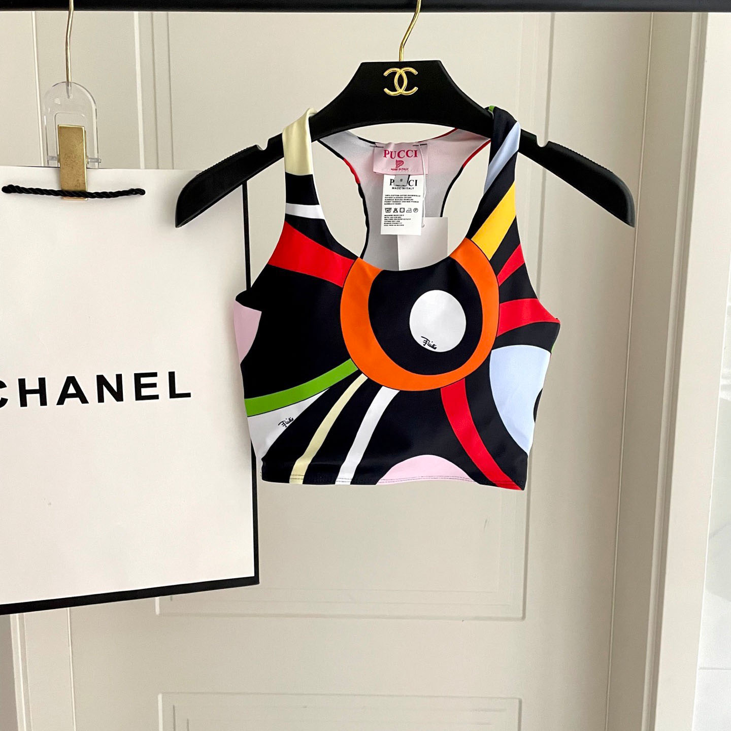 Pucci Iride-Print Crop Top And Leggings  - DesignerGu