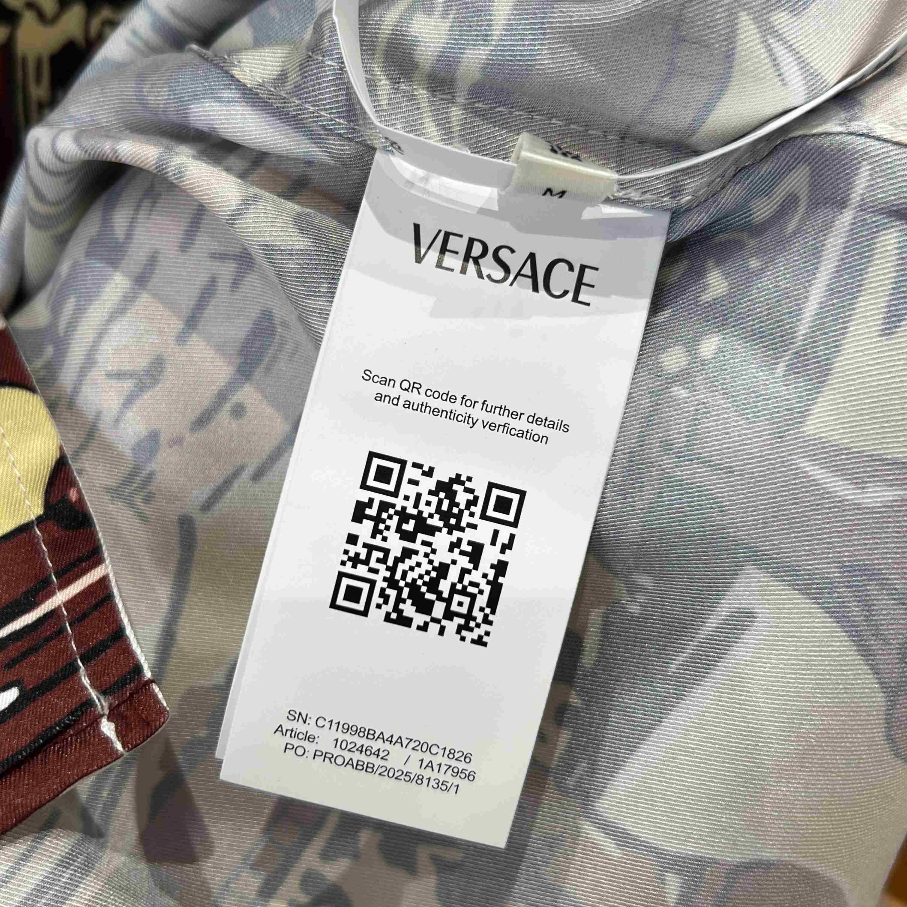 Versace Printed Silk Twill Slim Shirt - DesignerGu