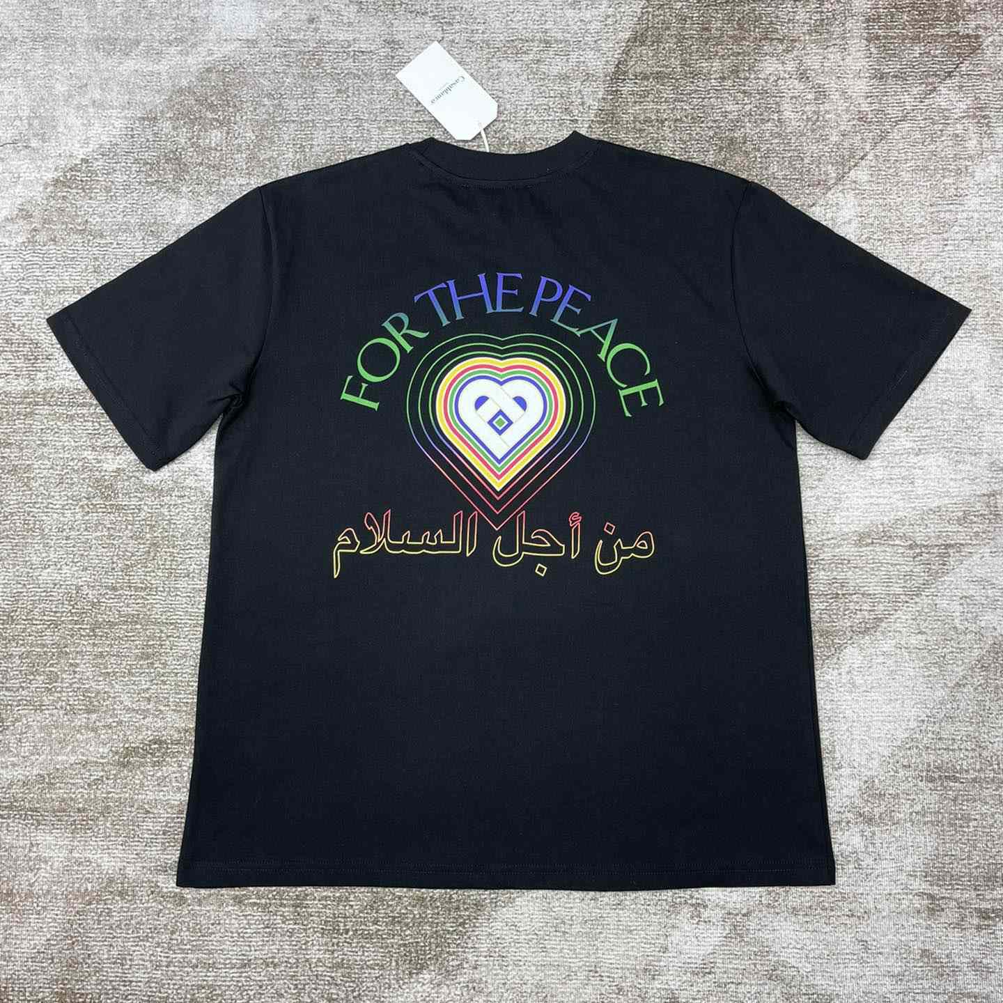 Casablanca For The Peace Gradient Printed T-Shirt 'Black' CA5072 - DesignerGu