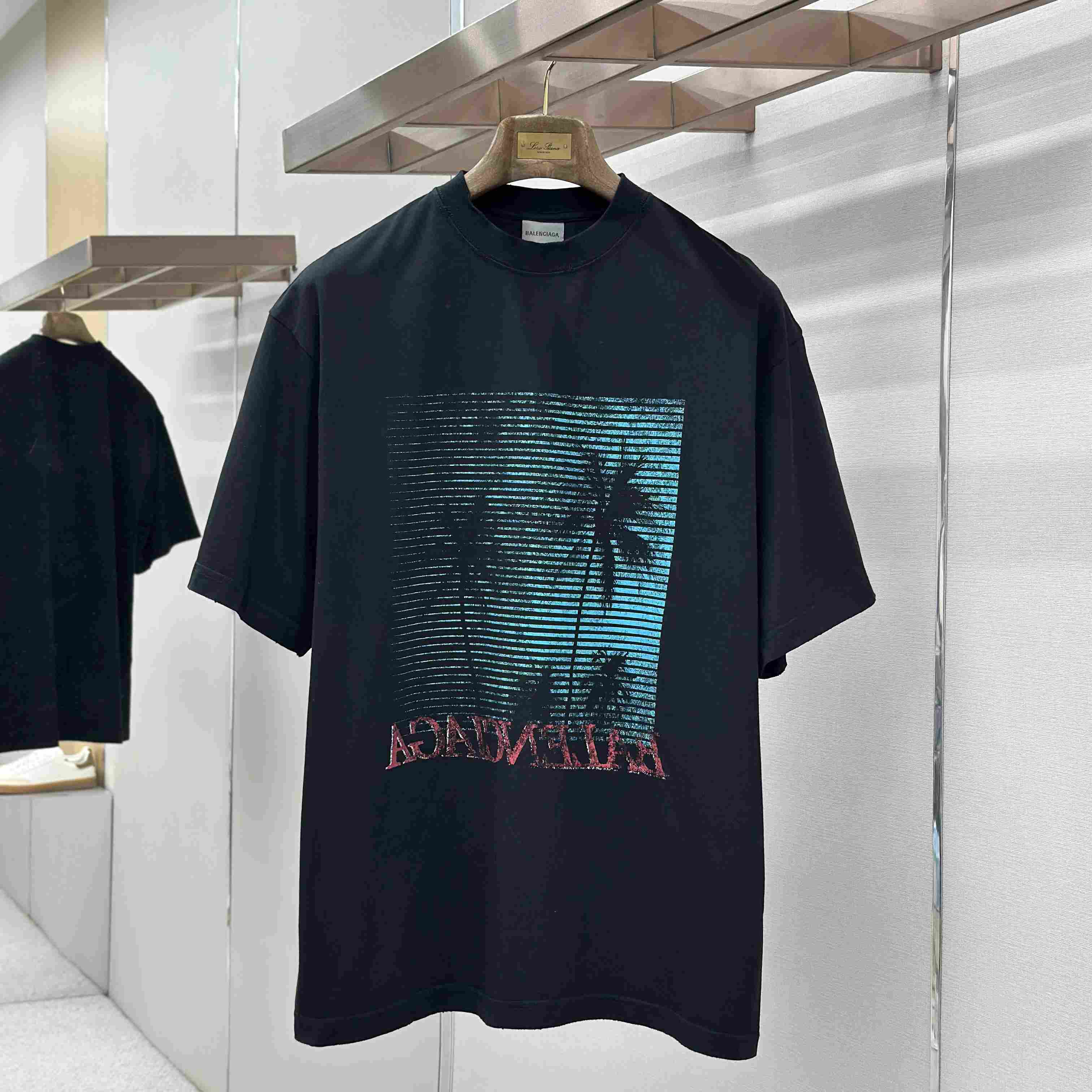 Balenciaga Printed Cotton-Jersey T-Shirt - DesignerGu