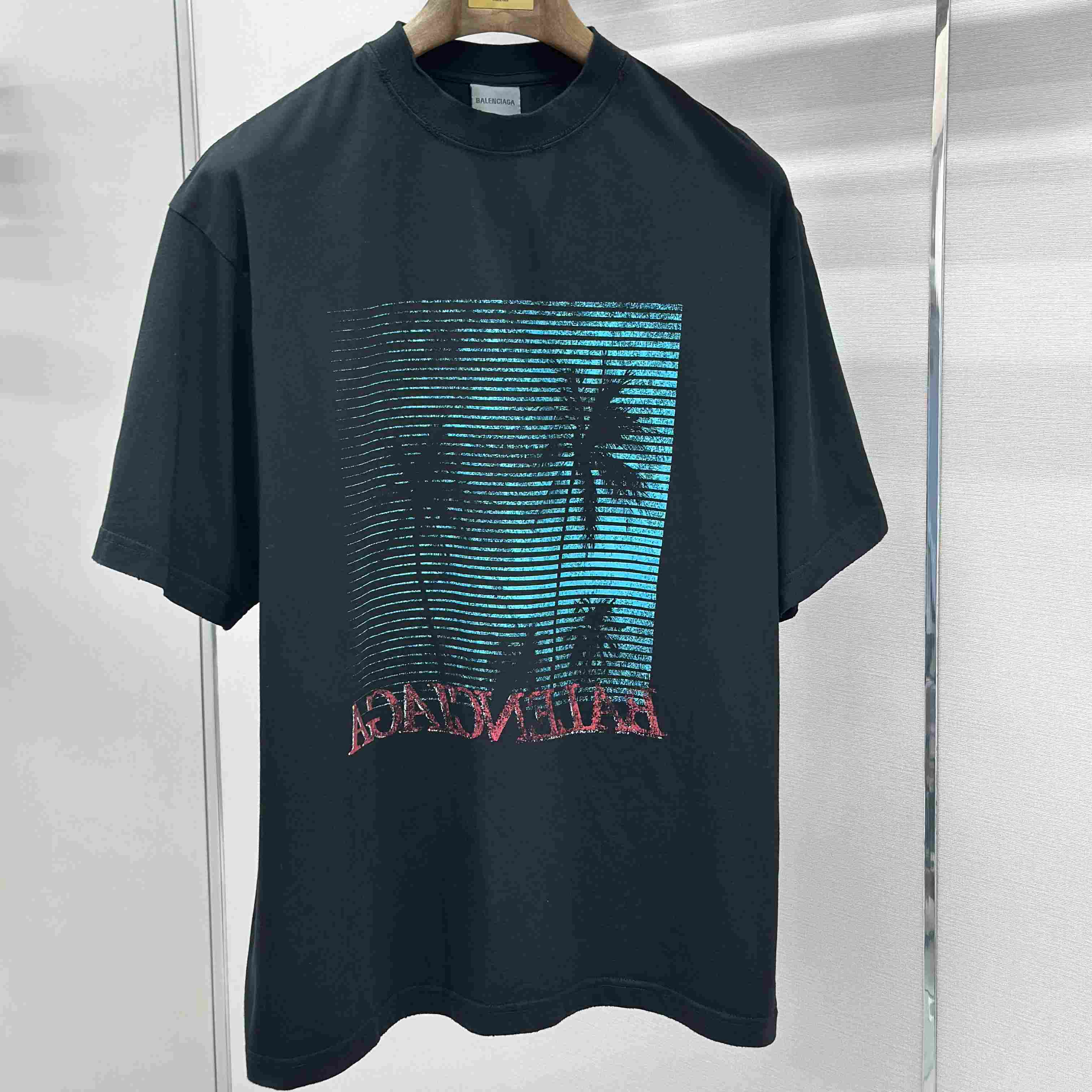 Balenciaga Printed Cotton-Jersey T-Shirt - DesignerGu