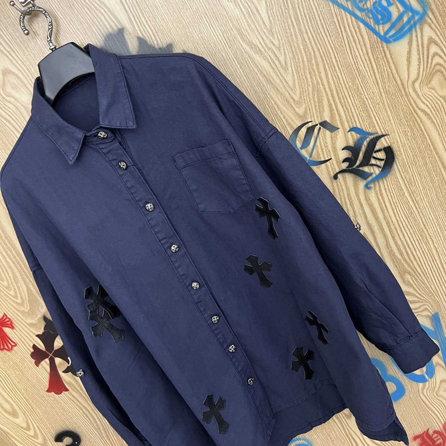 Chrome Hearts  Oversized Cross Patch Shirt - DesignerGu