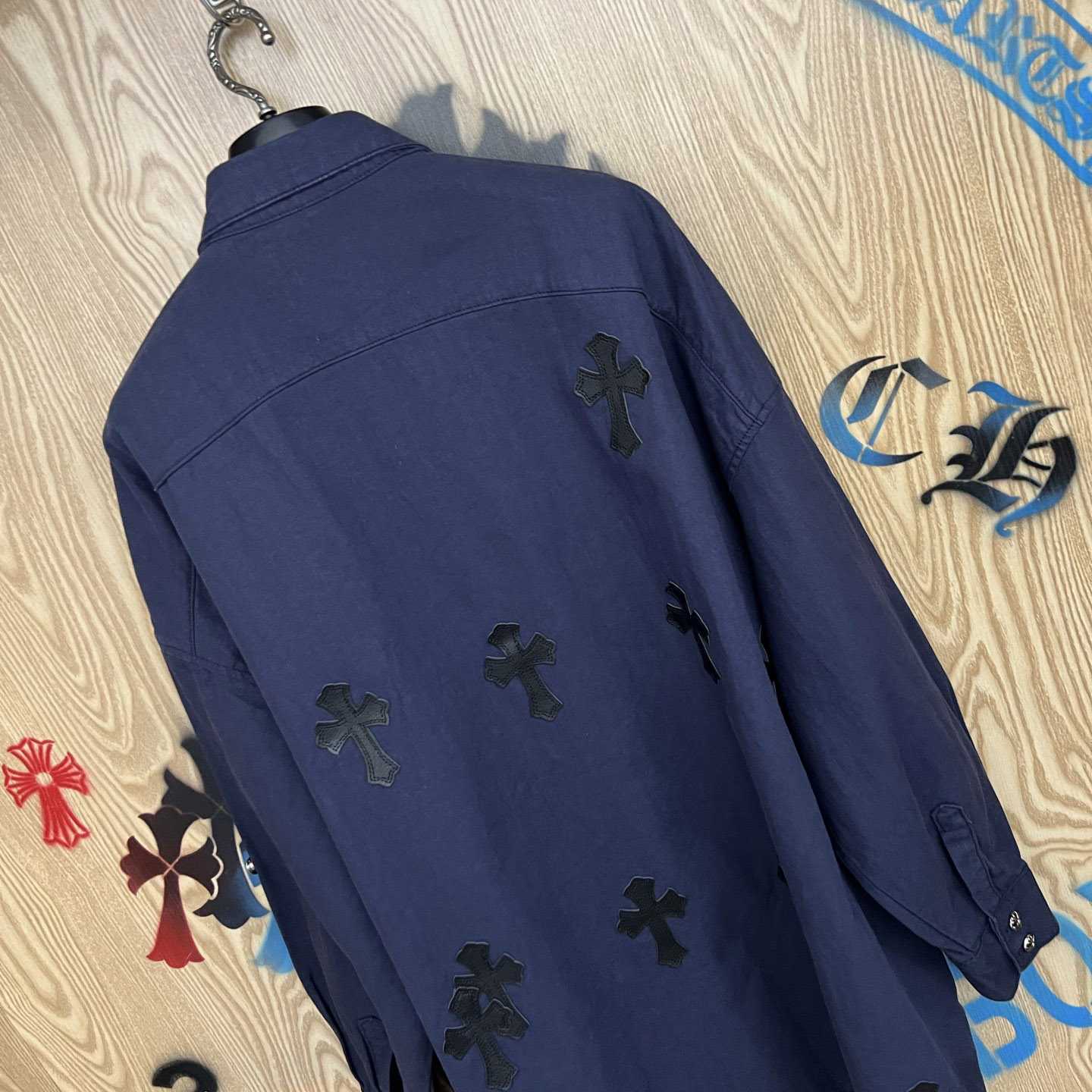 Chrome Hearts  Oversized Cross Patch Shirt - DesignerGu