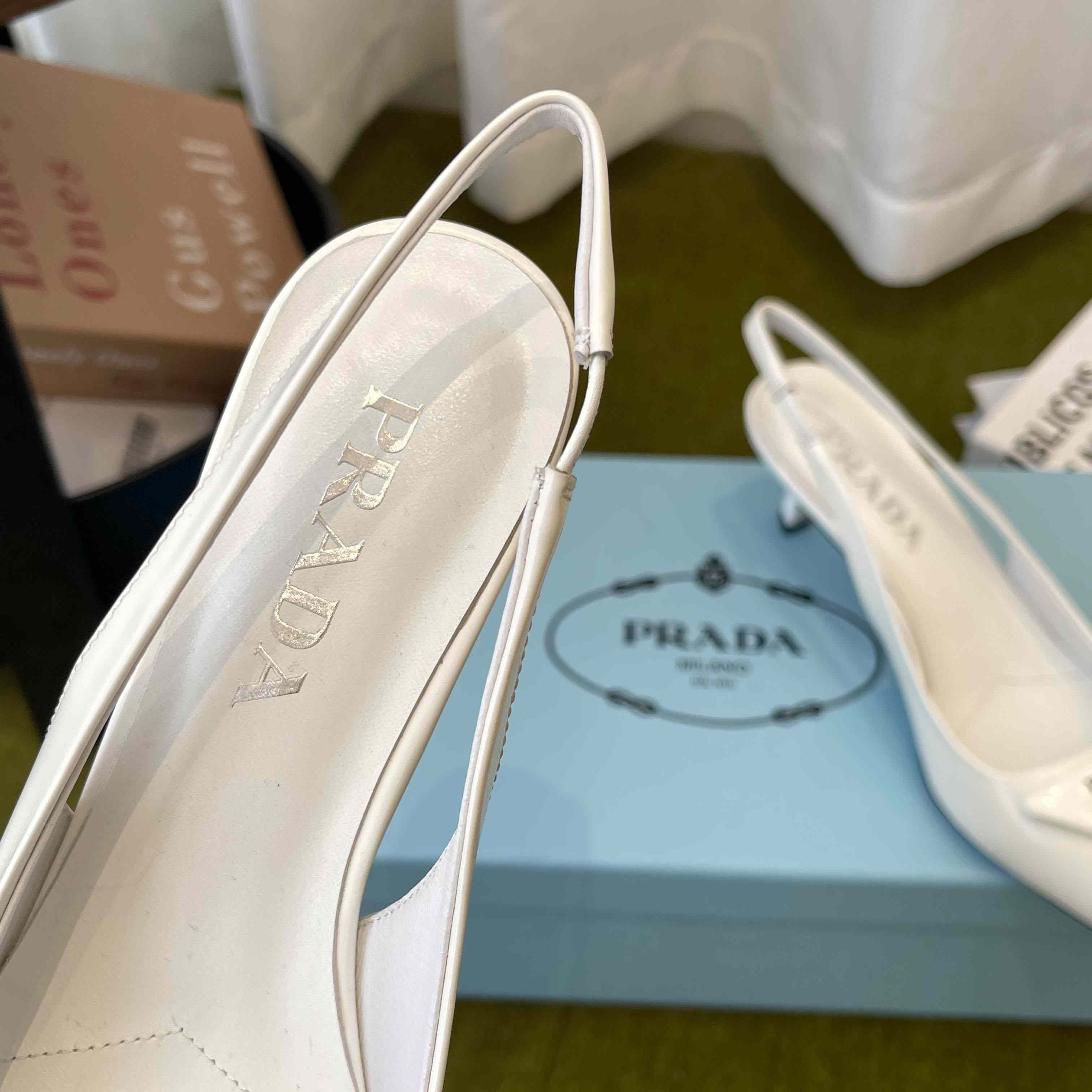 Prada Patent Leather Slingback Pumps - DesignerGu