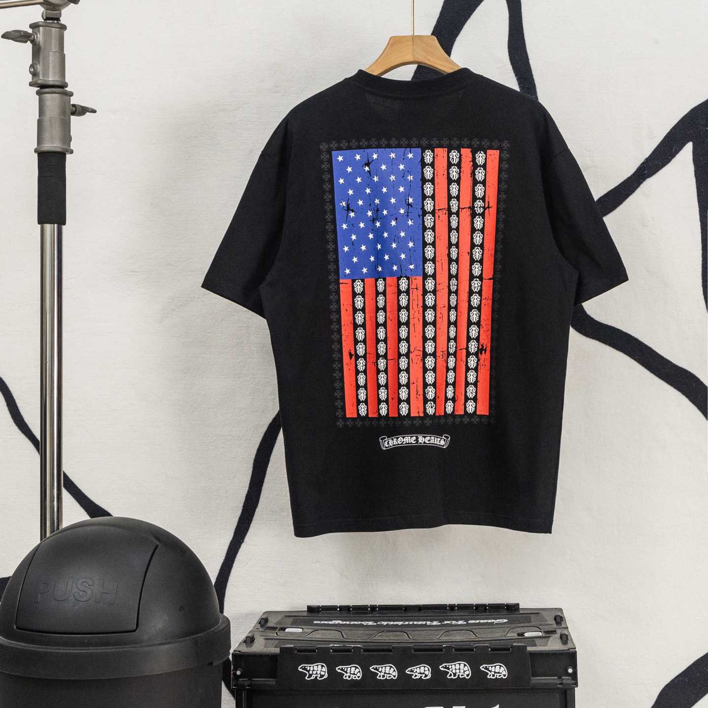 Chrome Hearts USA Flag Tee 'Black' - DesignerGu