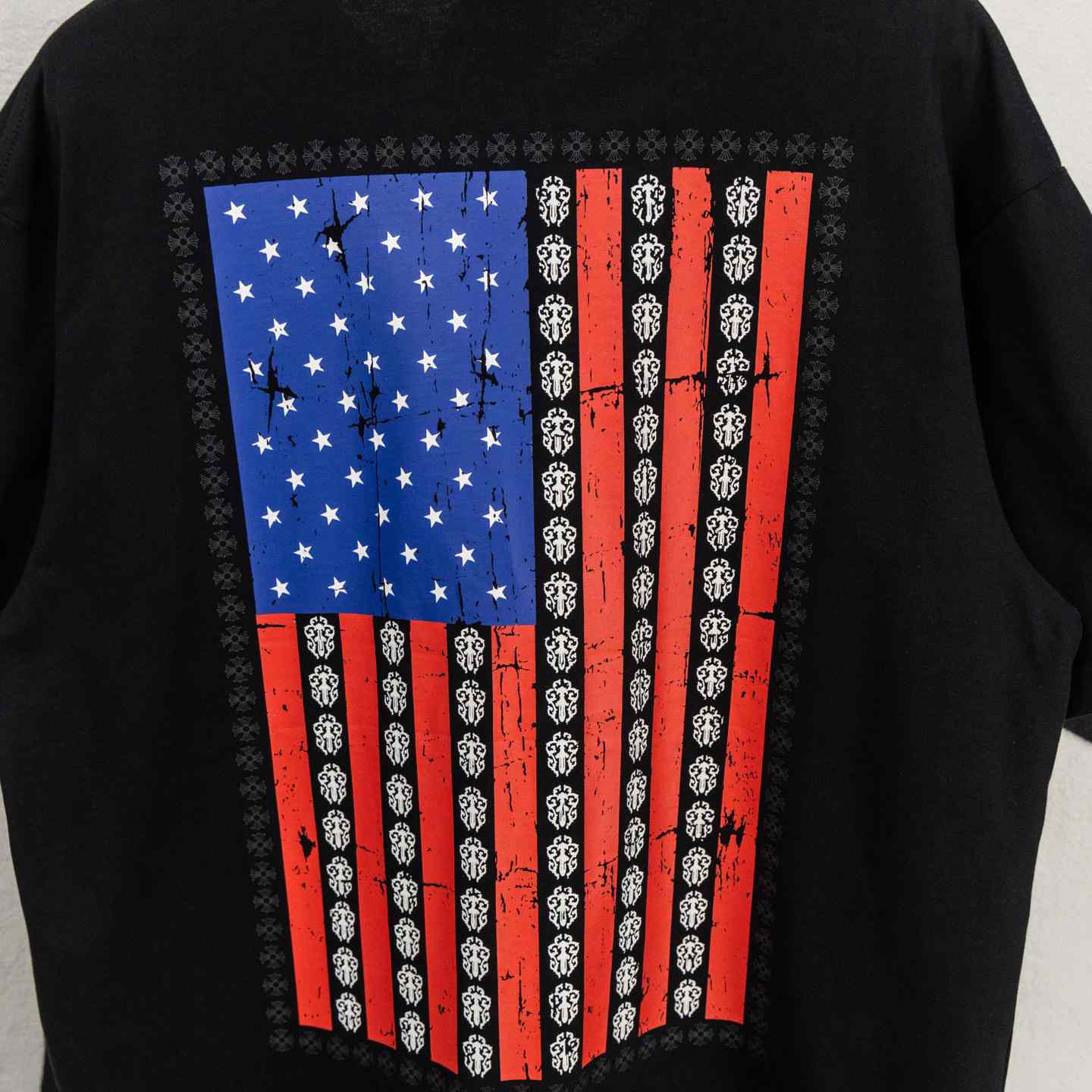 Chrome Hearts USA Flag Tee 'Black' - DesignerGu