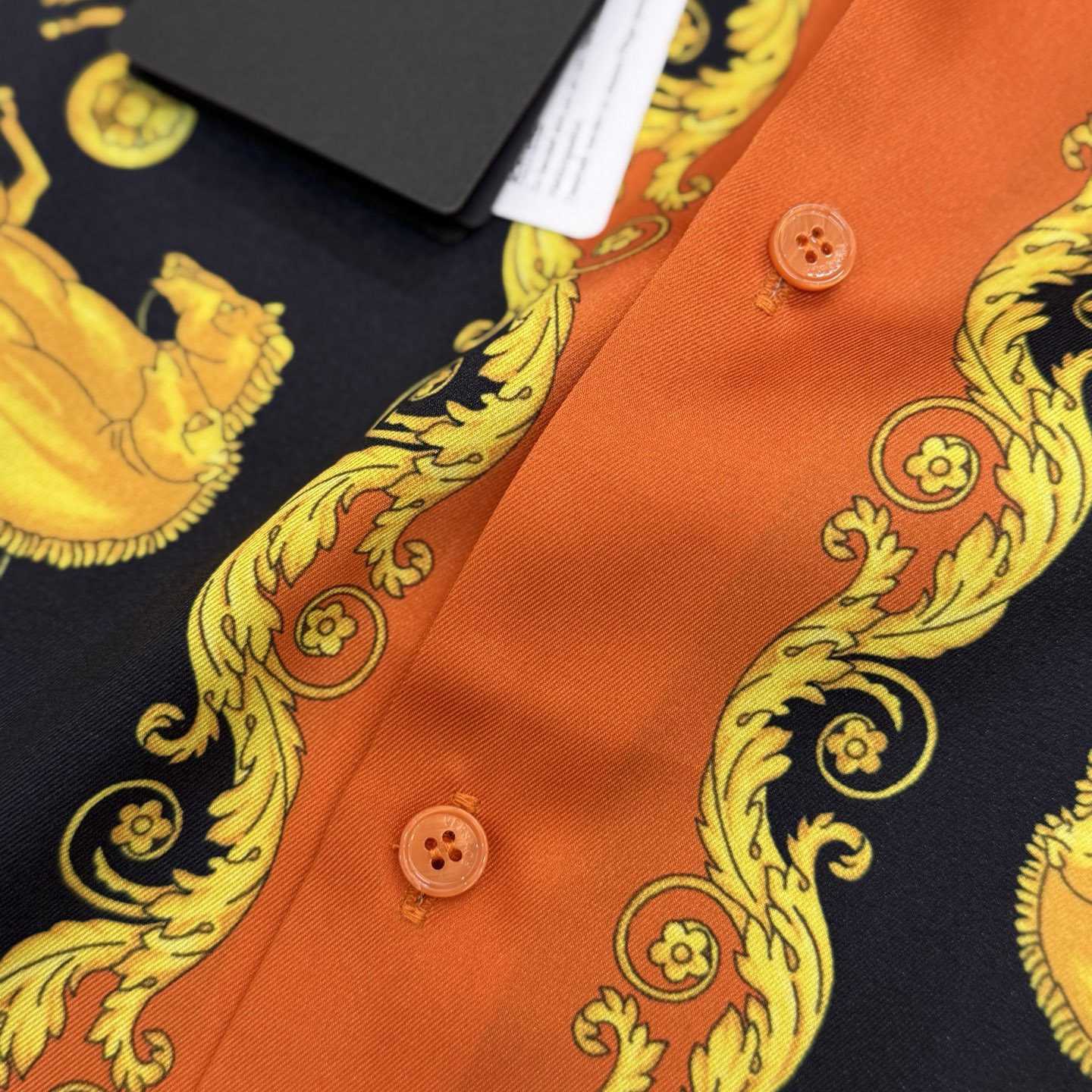 Versace Printed Silk Twill Regular Shirt - DesignerGu