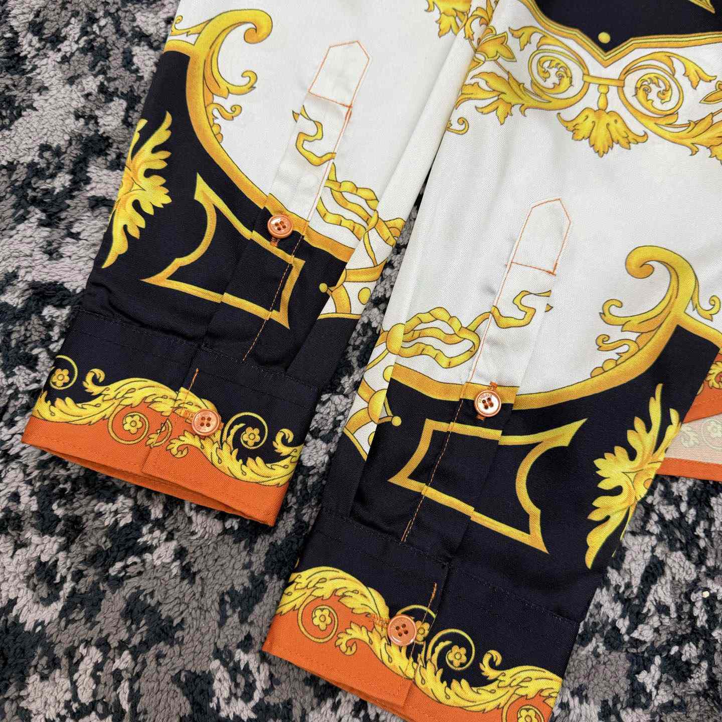Versace Printed Silk Twill Regular Shirt - DesignerGu