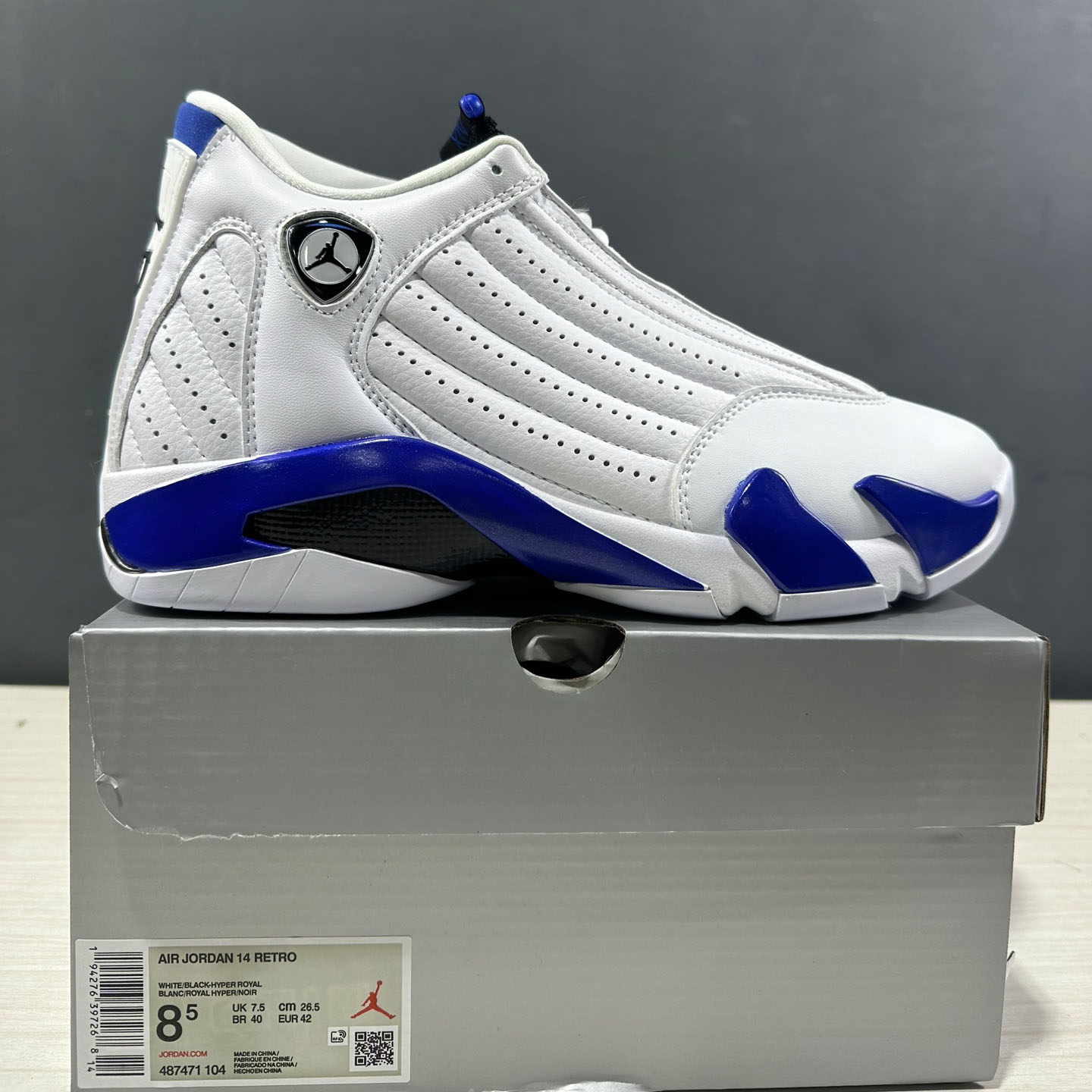  Jordan Air Jordan 14 retro hyper royal Sneakers       487471-104  - DesignerGu