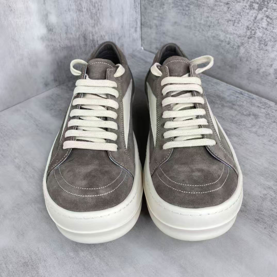 Rick Owens EDFU Suede Leather Vintage Low 'Dust Milk' - DesignerGu