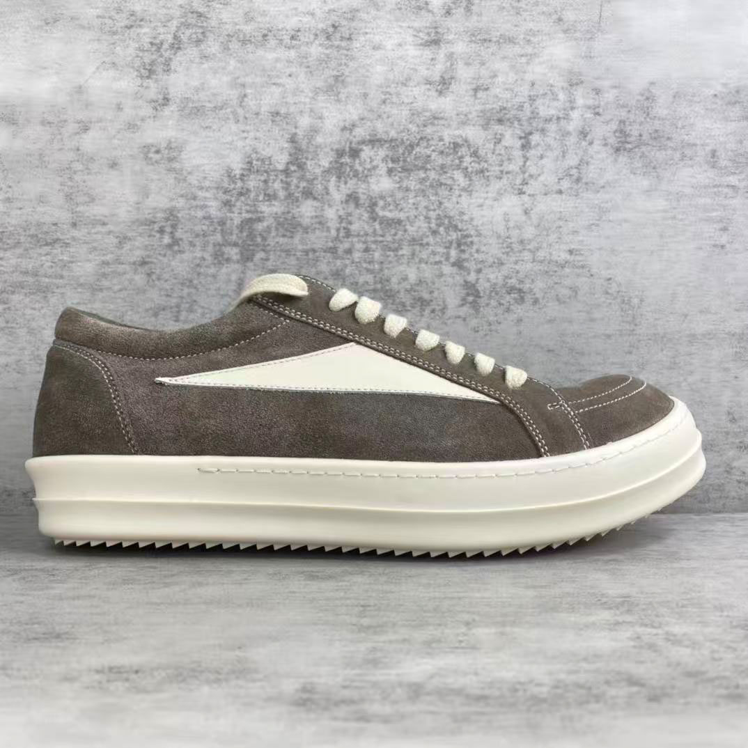 Rick Owens EDFU Suede Leather Vintage Low 'Dust Milk' - DesignerGu