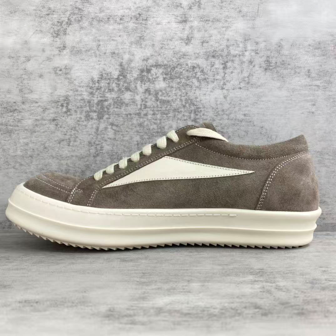 Rick Owens EDFU Suede Leather Vintage Low 'Dust Milk' - DesignerGu