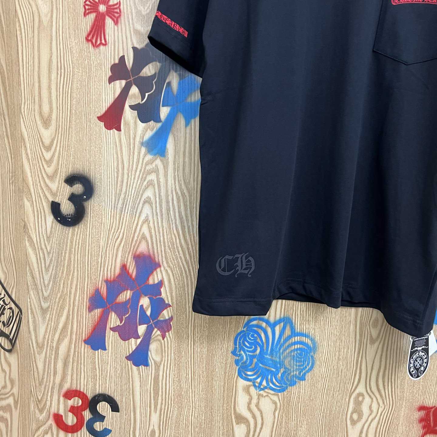 Chrome Hearts Vertical Logo T-Shirt   'Black' - DesignerGu