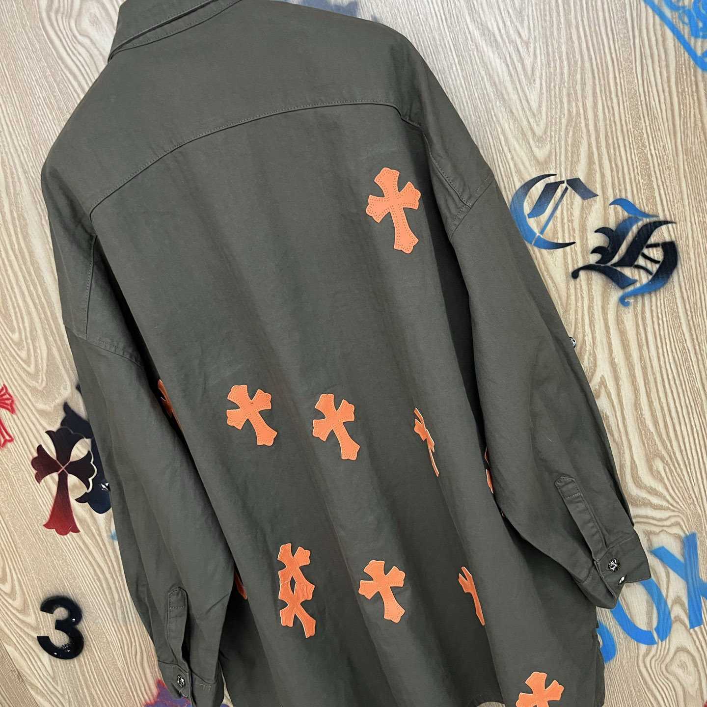 Chrome Hearts  Oversized Cross Patch Shirt - DesignerGu