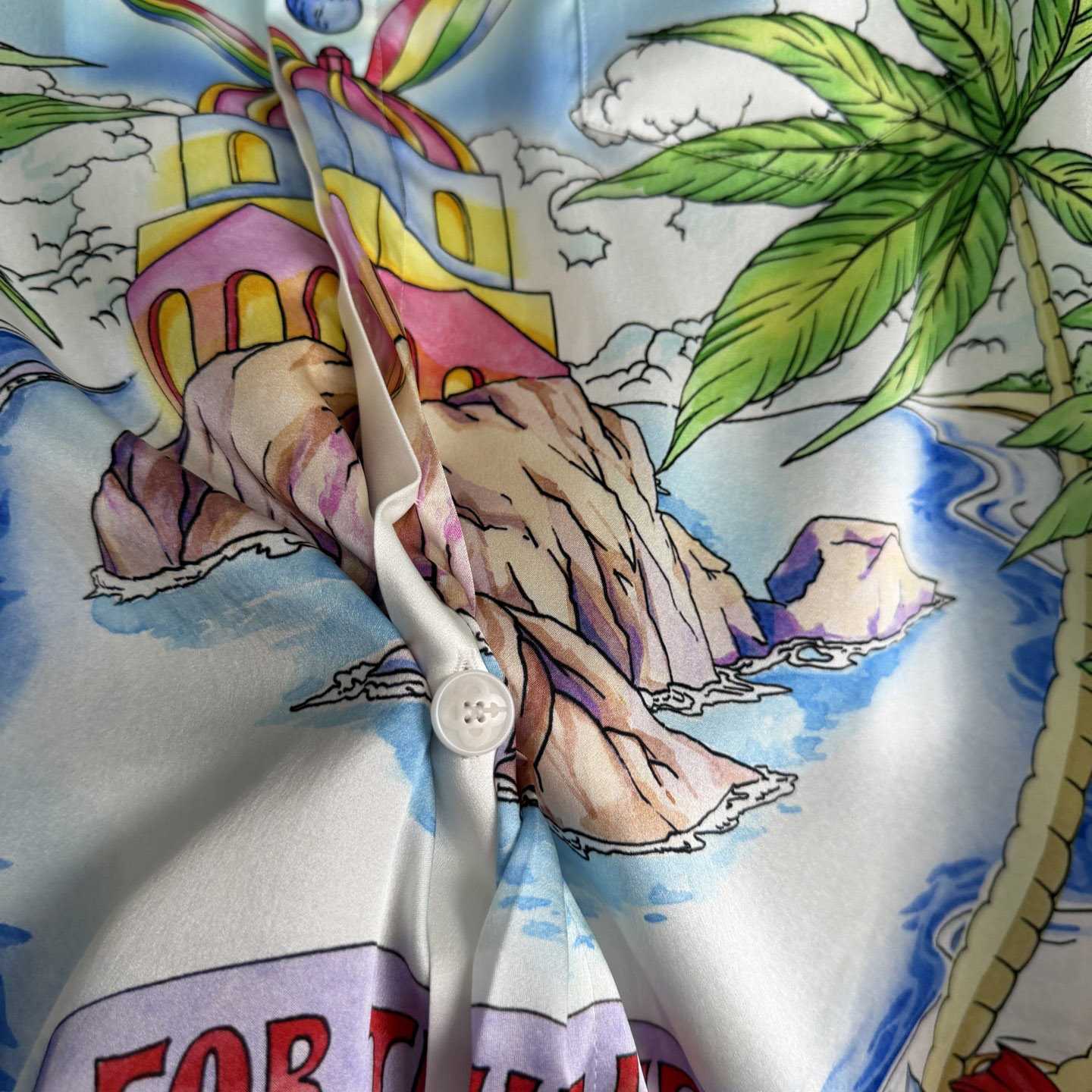 Casablanca Better Days Long Sleeve Silk Shirt  - DesignerGu