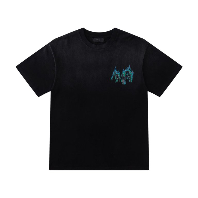 Amiri Flames Printed Cotton T-shirt - DesignerGu