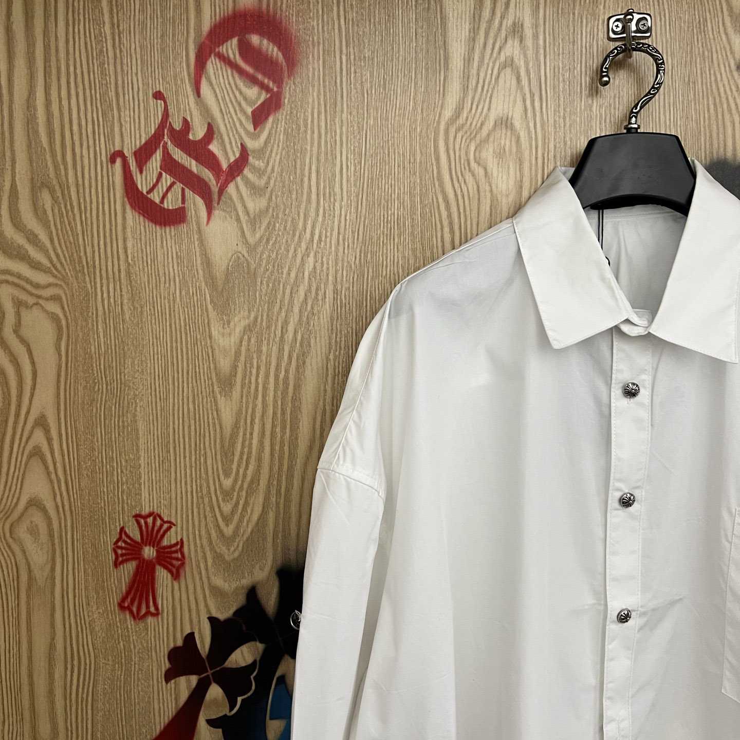 Chrome Hearts  Oversized Cross Patch Shirt - DesignerGu