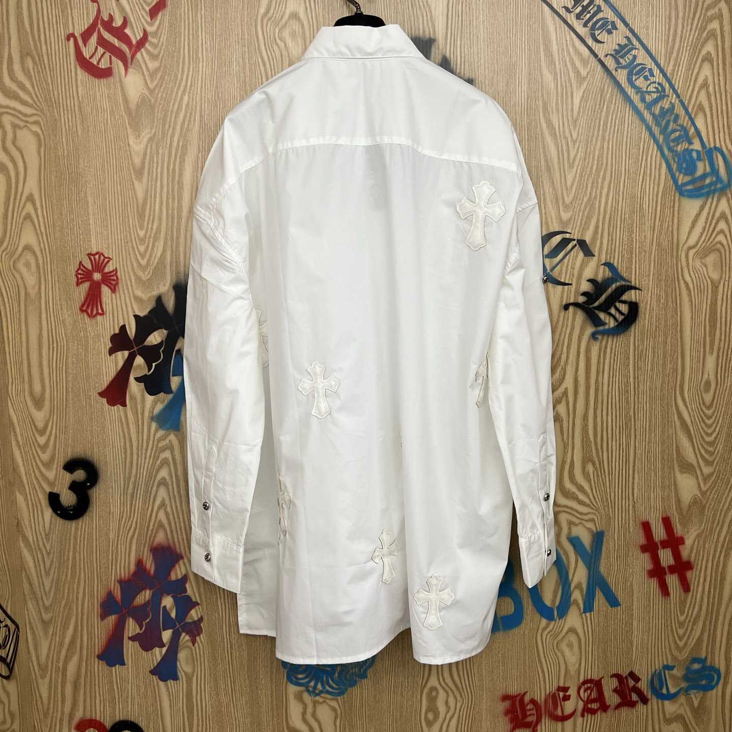 Chrome Hearts  Oversized Cross Patch Shirt - DesignerGu