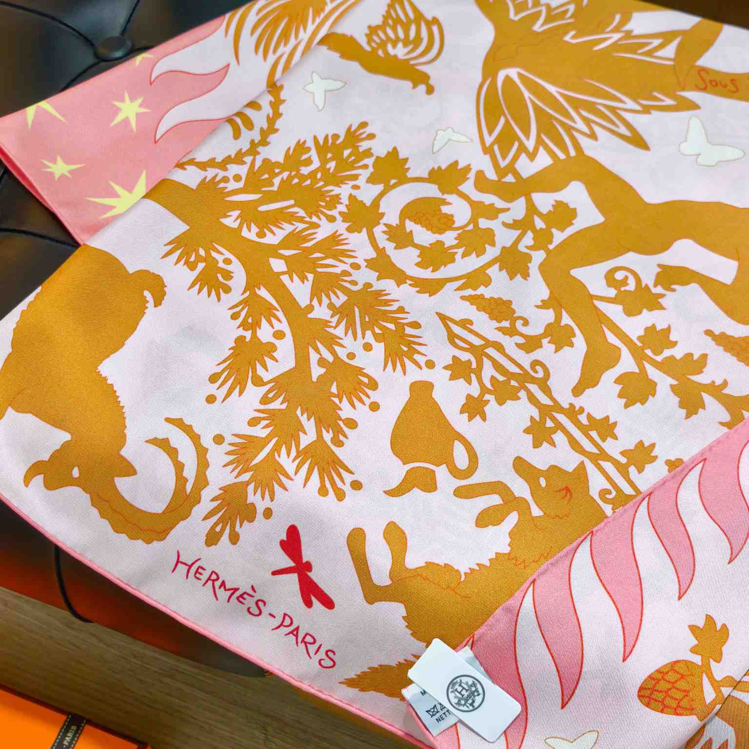 Hermes Sous le Charme D'Orphee Detail Scarf  - DesignerGu