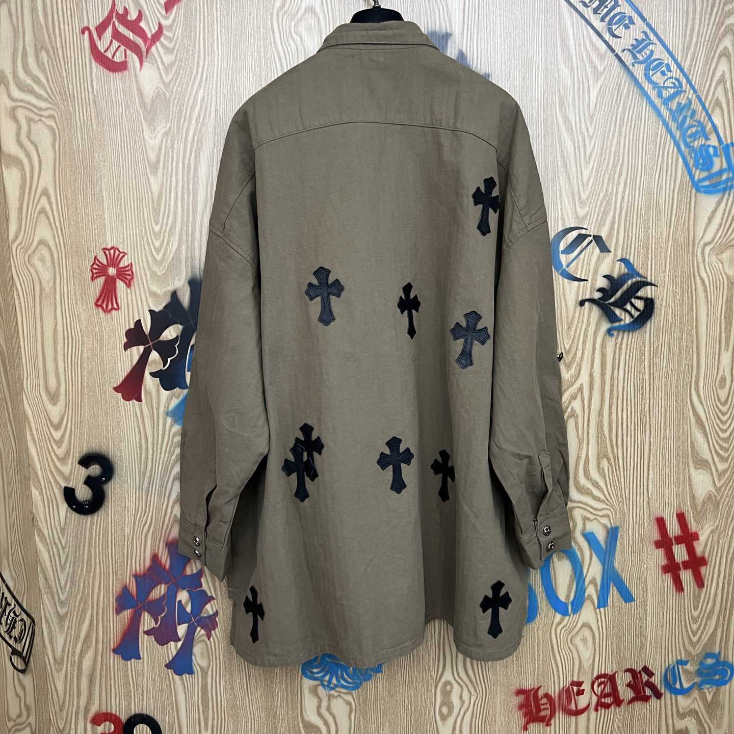 Chrome Hearts  Oversized Cross Patch Shirt - DesignerGu