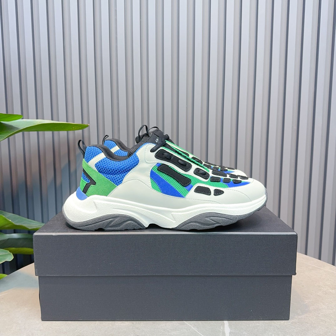 Amiri Bone Runner 'White Black Teal' - DesignerGu
