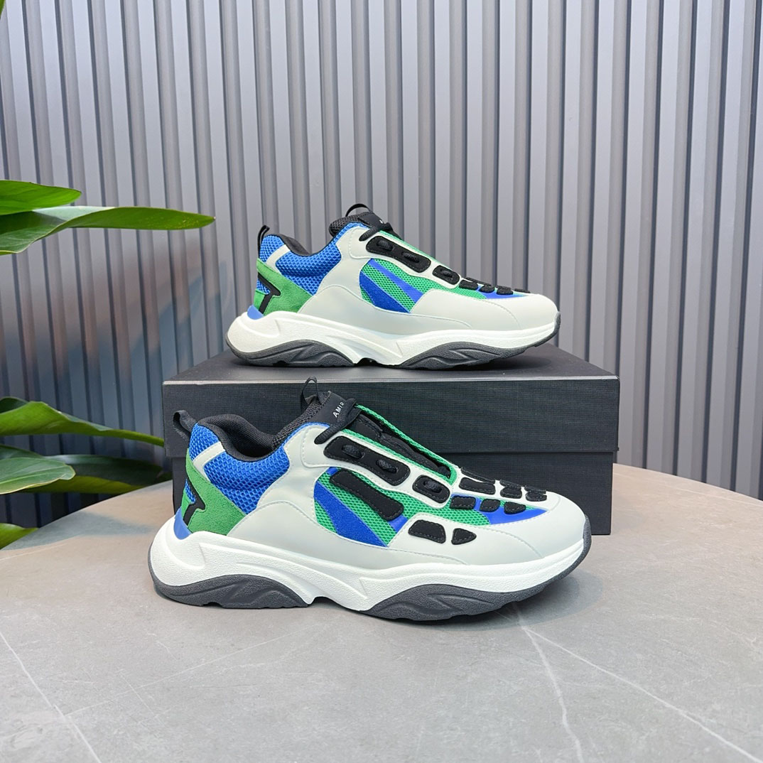 Amiri Bone Runner 'White Black Teal' - DesignerGu