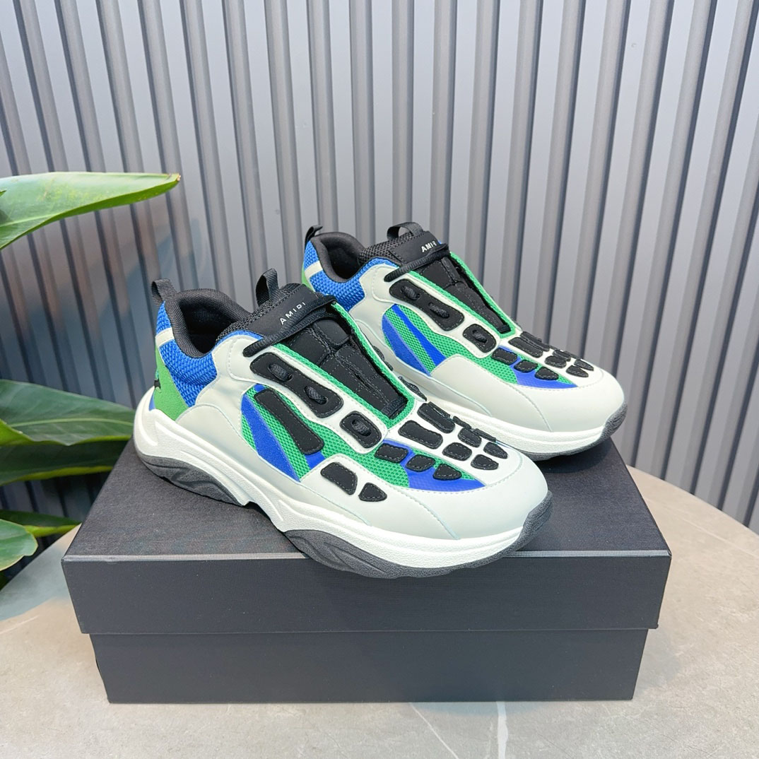 Amiri Bone Runner 'White Black Teal' - DesignerGu