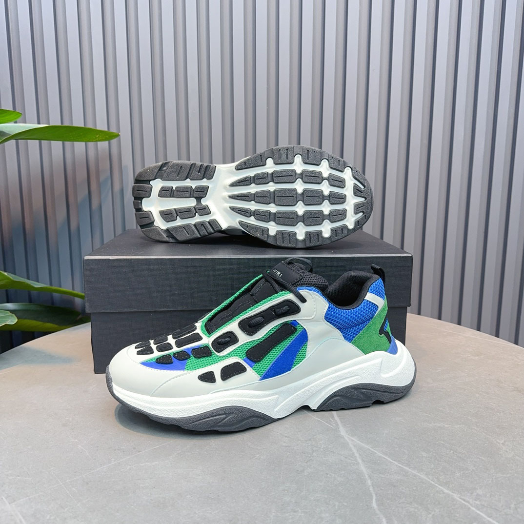 Amiri Bone Runner 'White Black Teal' - DesignerGu