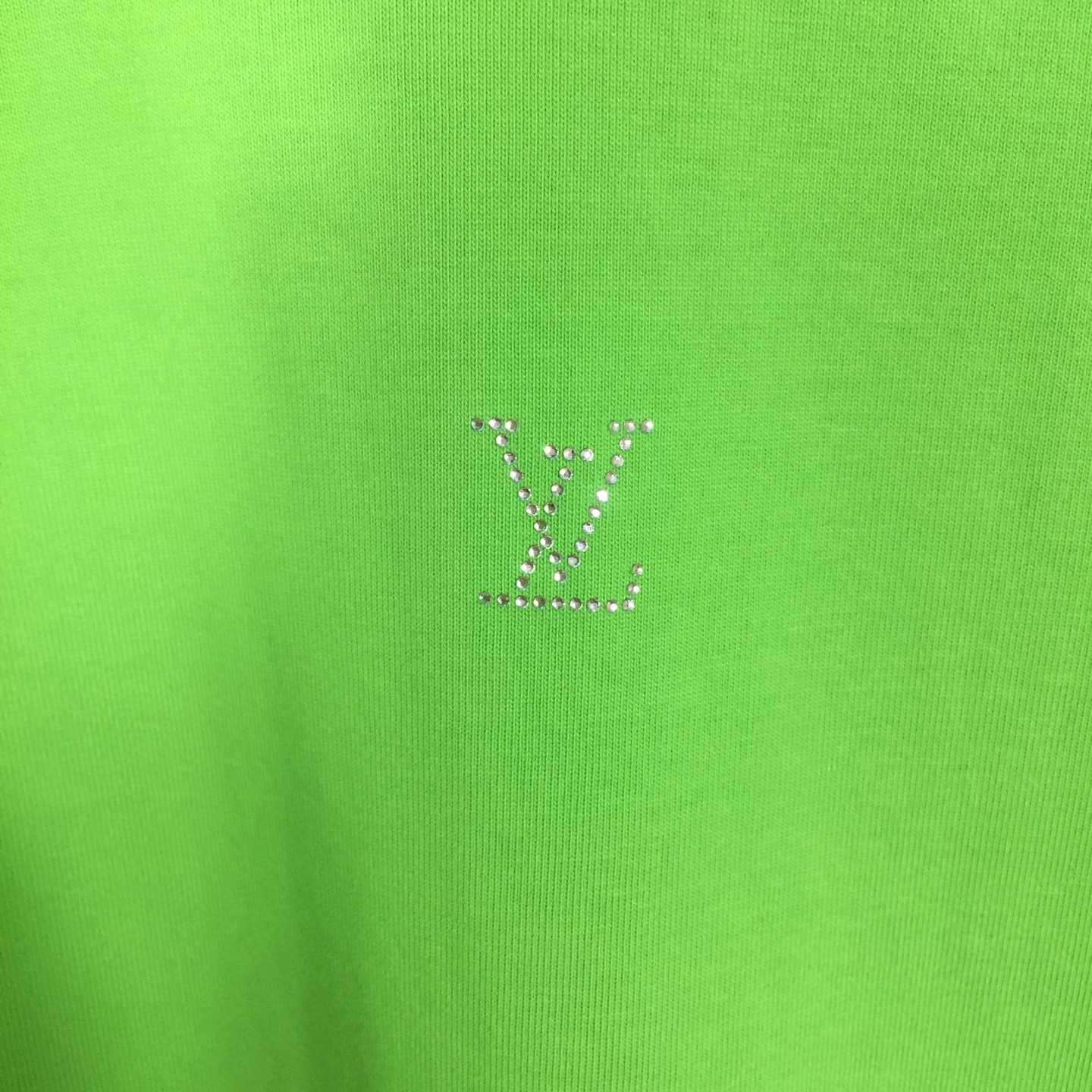 Louis Vuitton Crystal Embellished Cotton T-Shirt  - DesignerGu