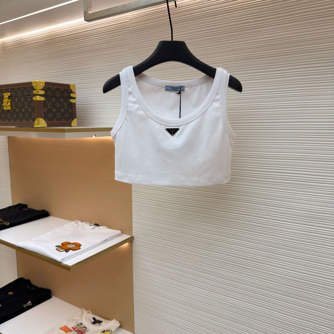 Prada Jersey Cropped Top - DesignerGu