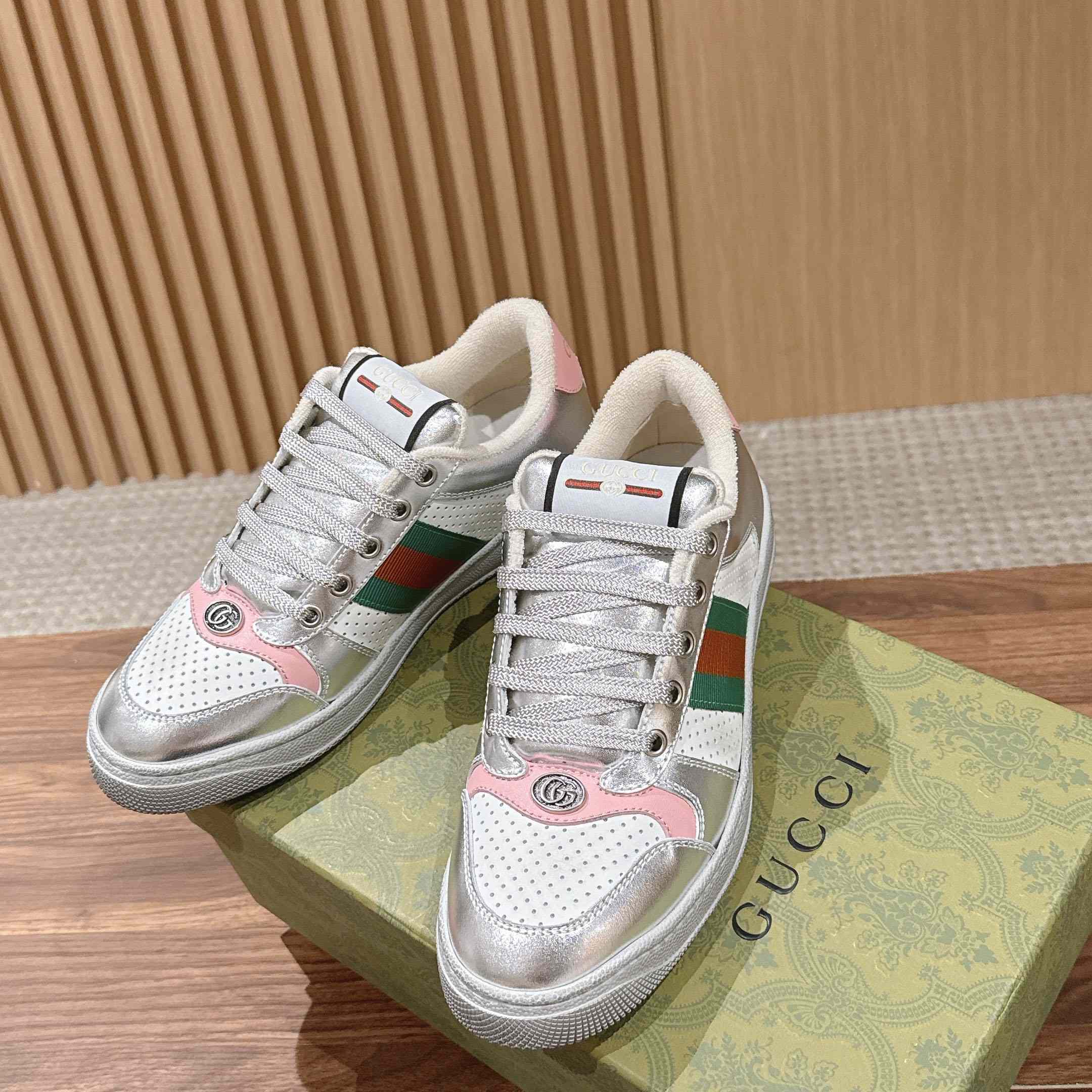 Gucci Worn-Out Effect Screener Sneaker - DesignerGu