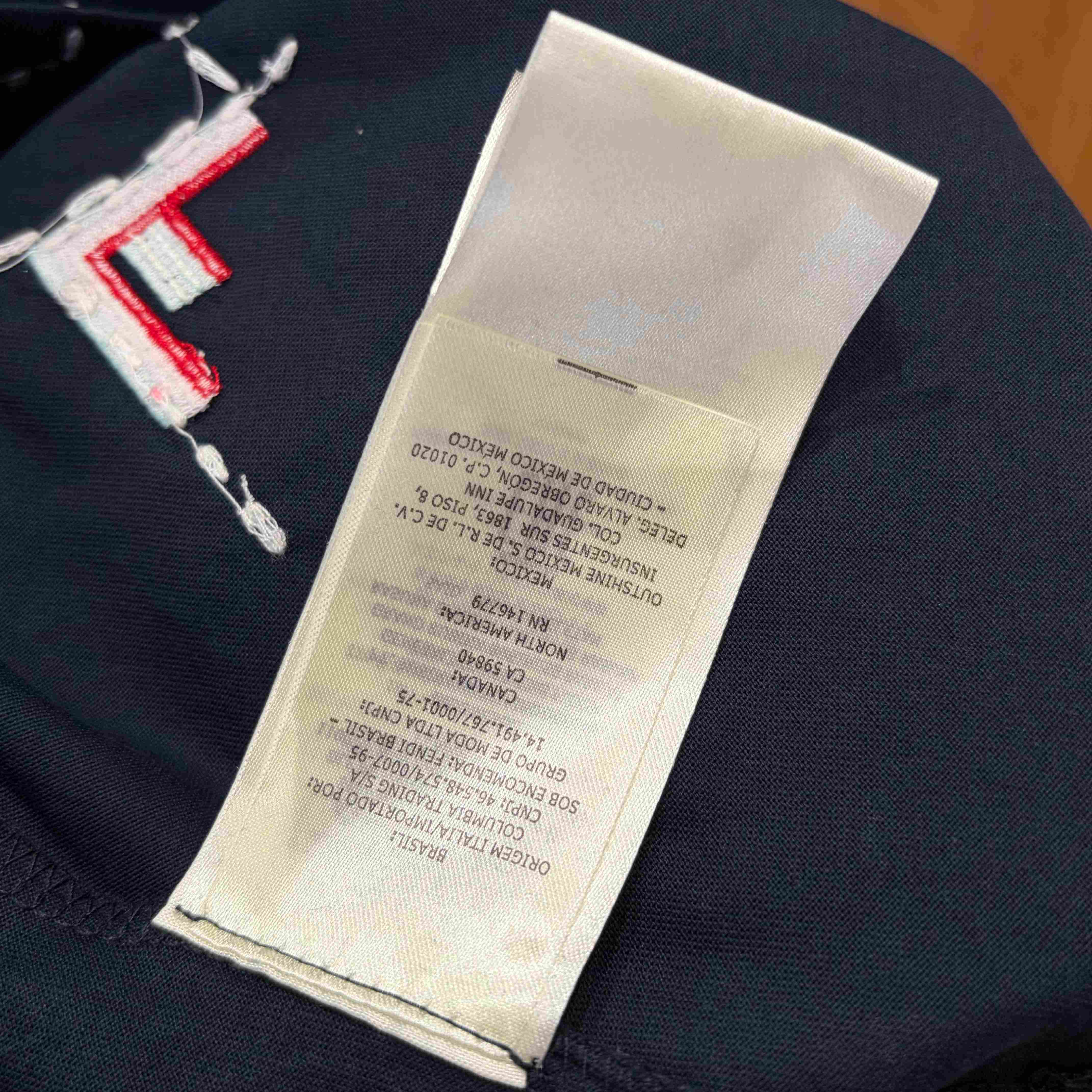 Fendi Dark Blue Cotton T-shirt - DesignerGu