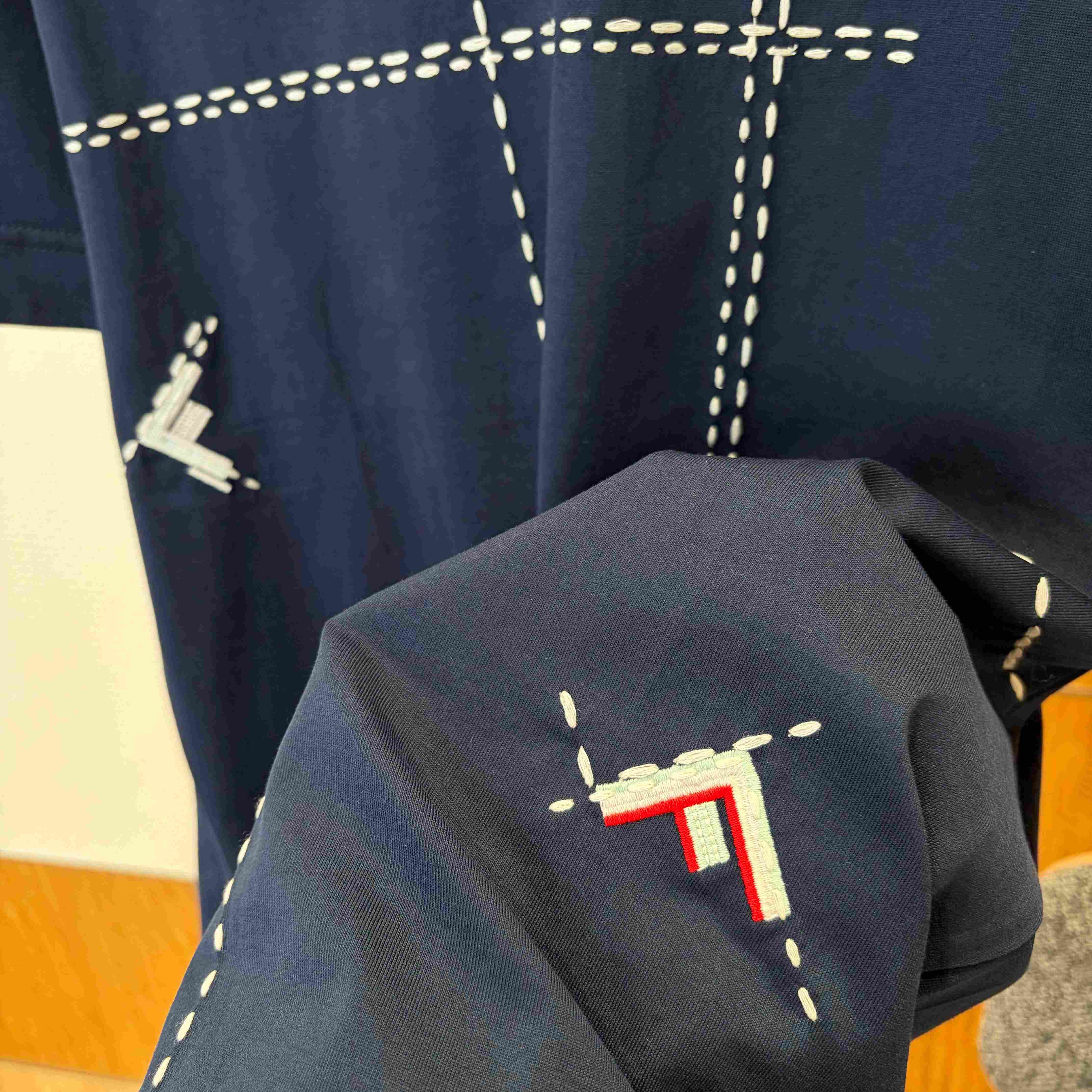 Fendi Dark Blue Cotton T-shirt - DesignerGu