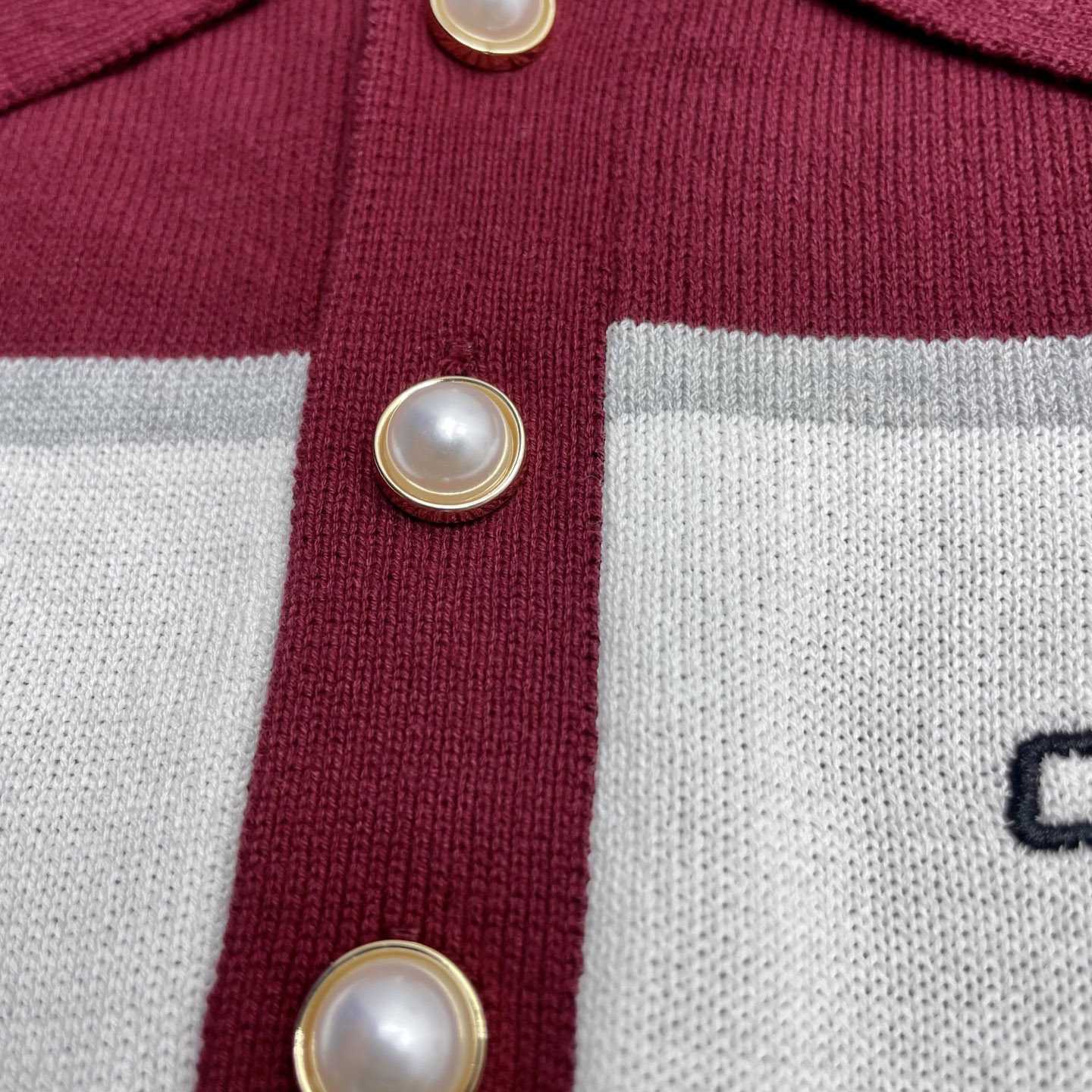 Casablanca  Stripe Merino Knit Polo D0204 - DesignerGu