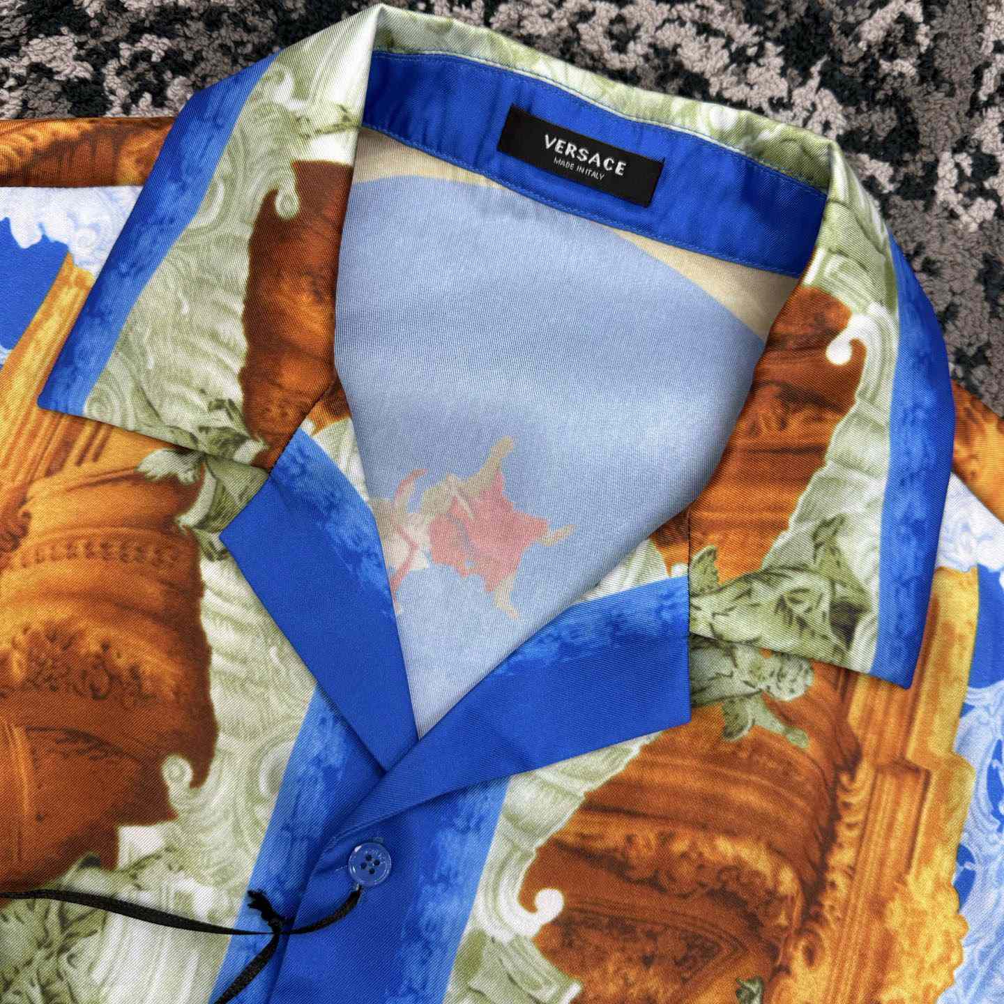 Versace  Printed Silk Twill Slim Shirt - DesignerGu