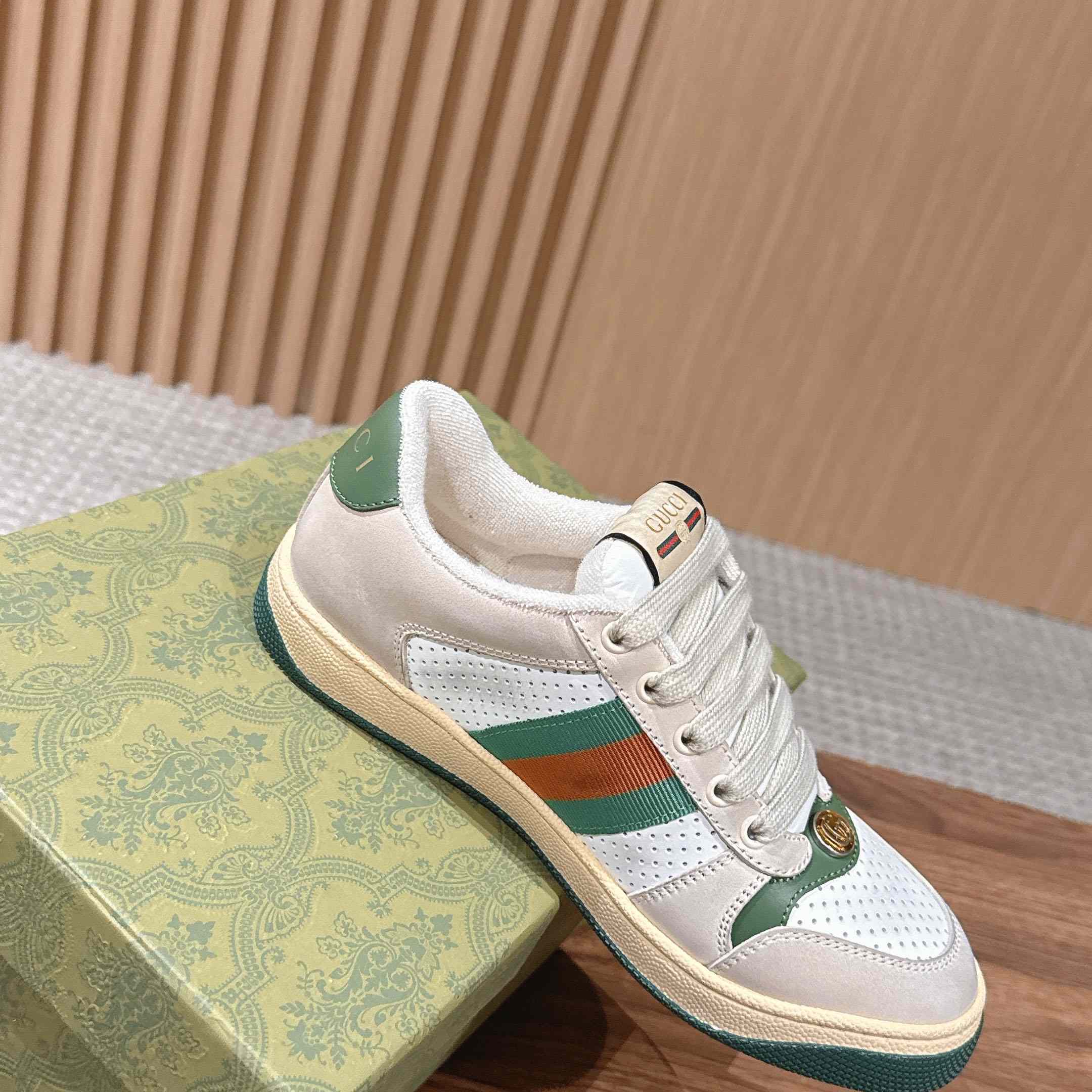 Gucci Screener Distressed 'Green Orange' - DesignerGu