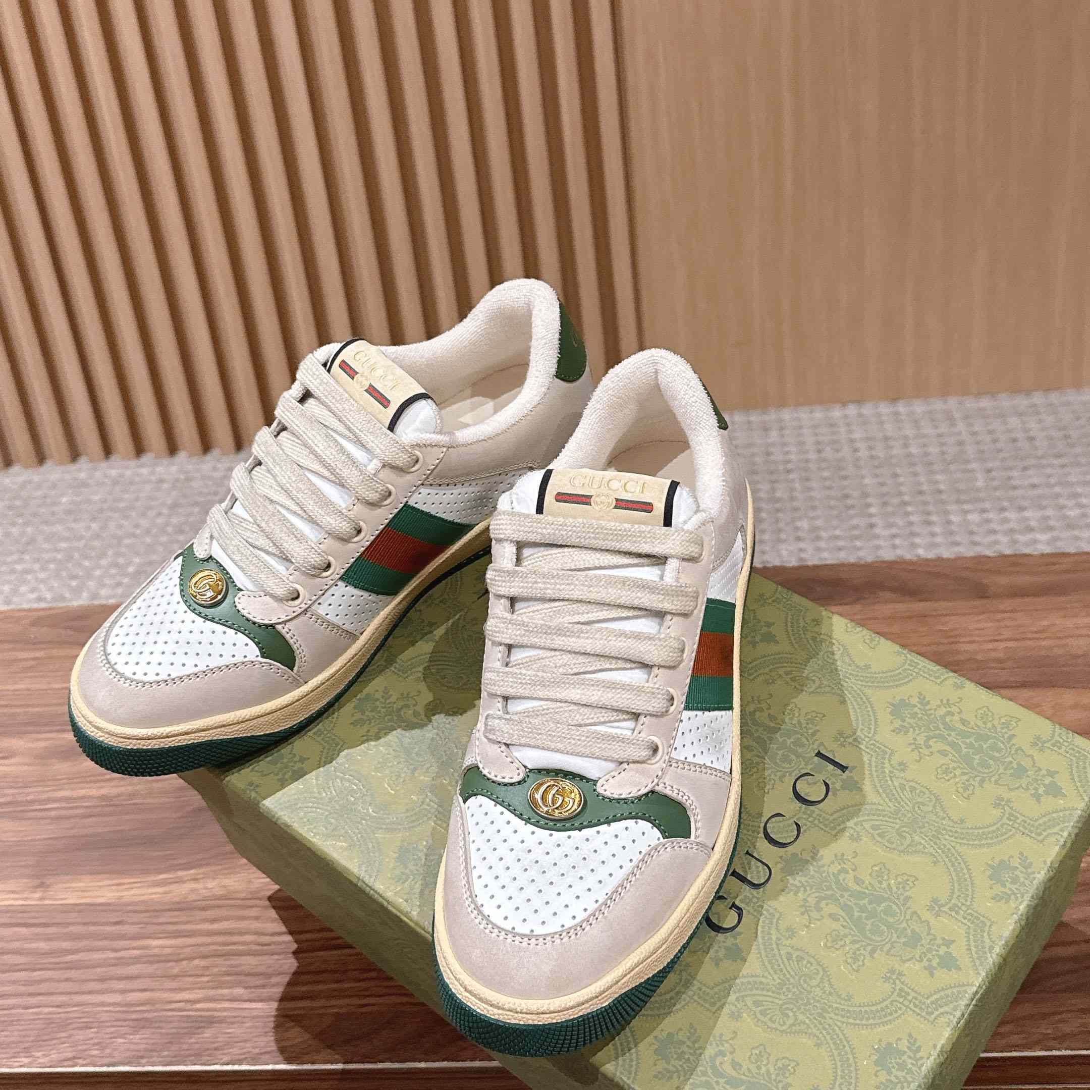 Gucci Screener Distressed 'Green Orange' - DesignerGu