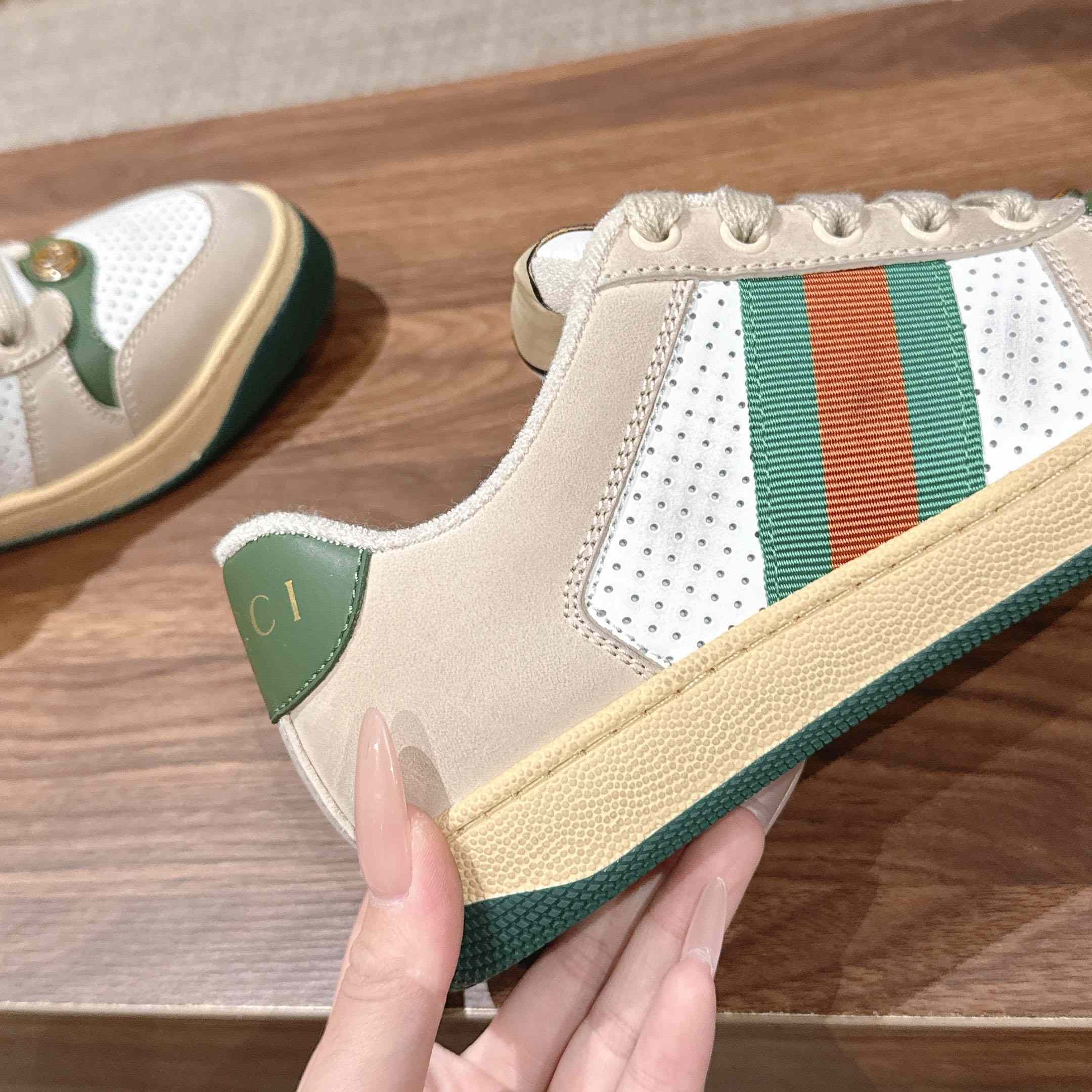 Gucci Screener Distressed 'Green Orange' - DesignerGu