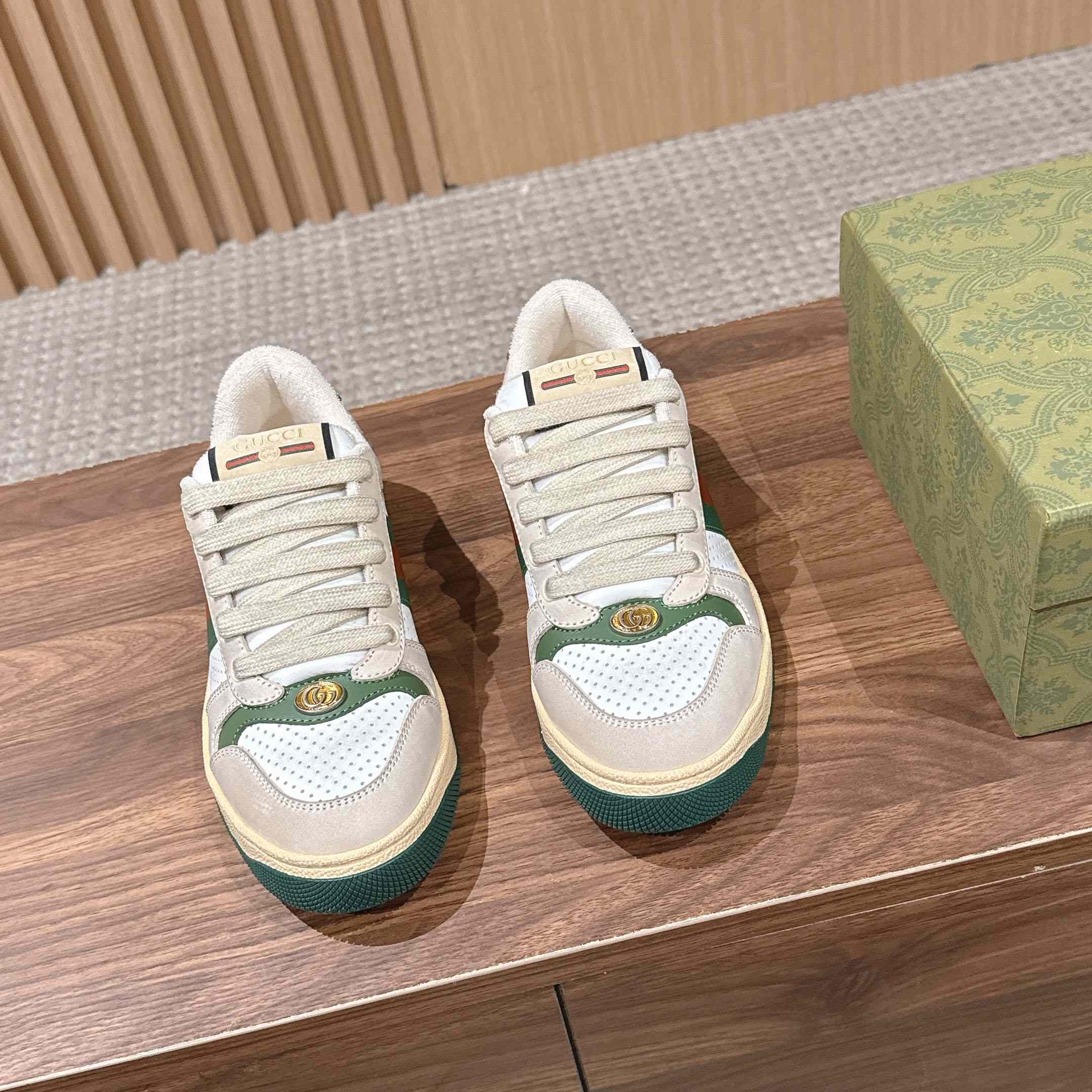 Gucci Screener Distressed 'Green Orange' - DesignerGu